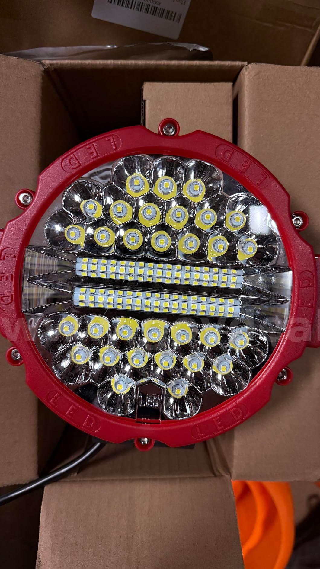 FREE SHIPPING New Lot of 8 NEW 7" Round LED Offroad Lights 201W 15000LM Flood/Spot – 8 PC  201W Government Surplus Auction - Photo #2