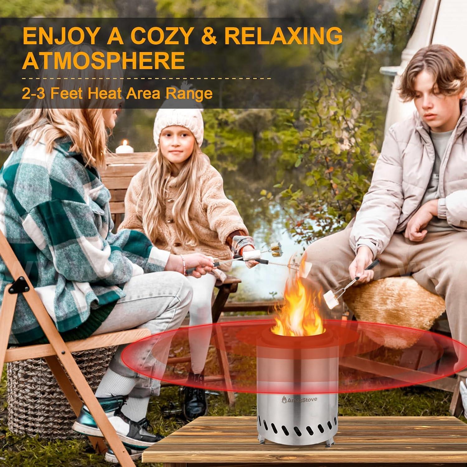 Ships Free in USA - Brand New Tabletop Fire Pit, Low Smoke Outdoor Mini Stove, Wood or Pellet Fueled, 9.7x7.1in   Government Surplus Auction - Photo #5