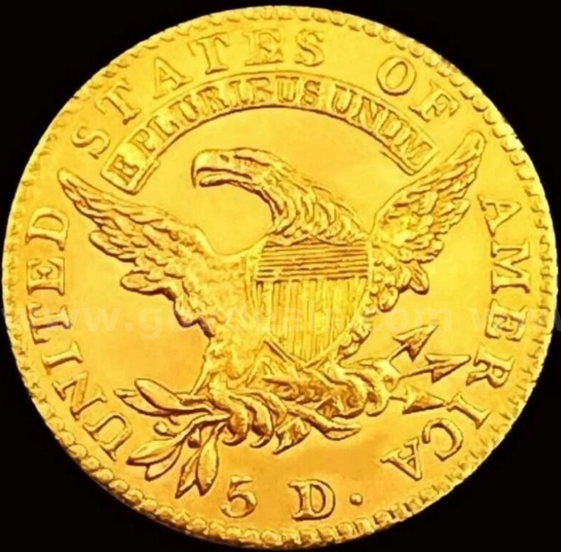 Historic 1813 $5 Gold Half Eagle High Grade  1813 Government Surplus Auction - Photo #2