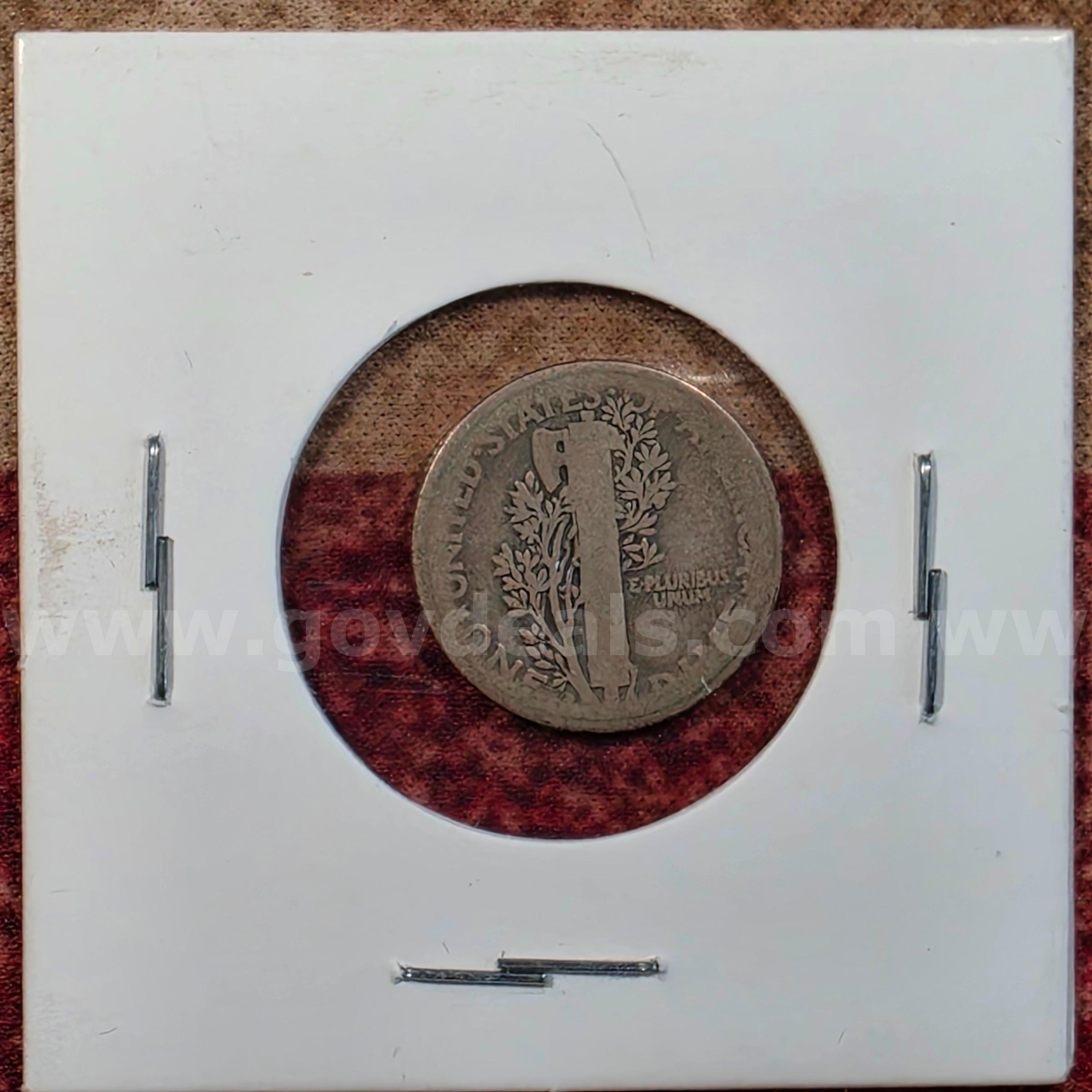 Rare 1916-D Mercury Dime "Key Date" Mercury  Government Surplus Auction - Photo #2