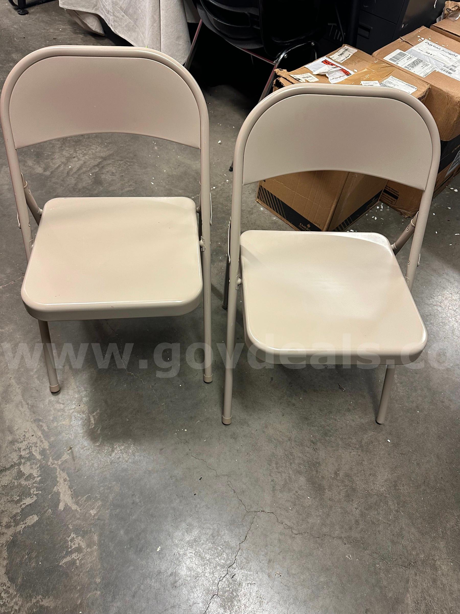 Folding Metal Chairs-Set of 2   Government Surplus Auction - Primary Photo