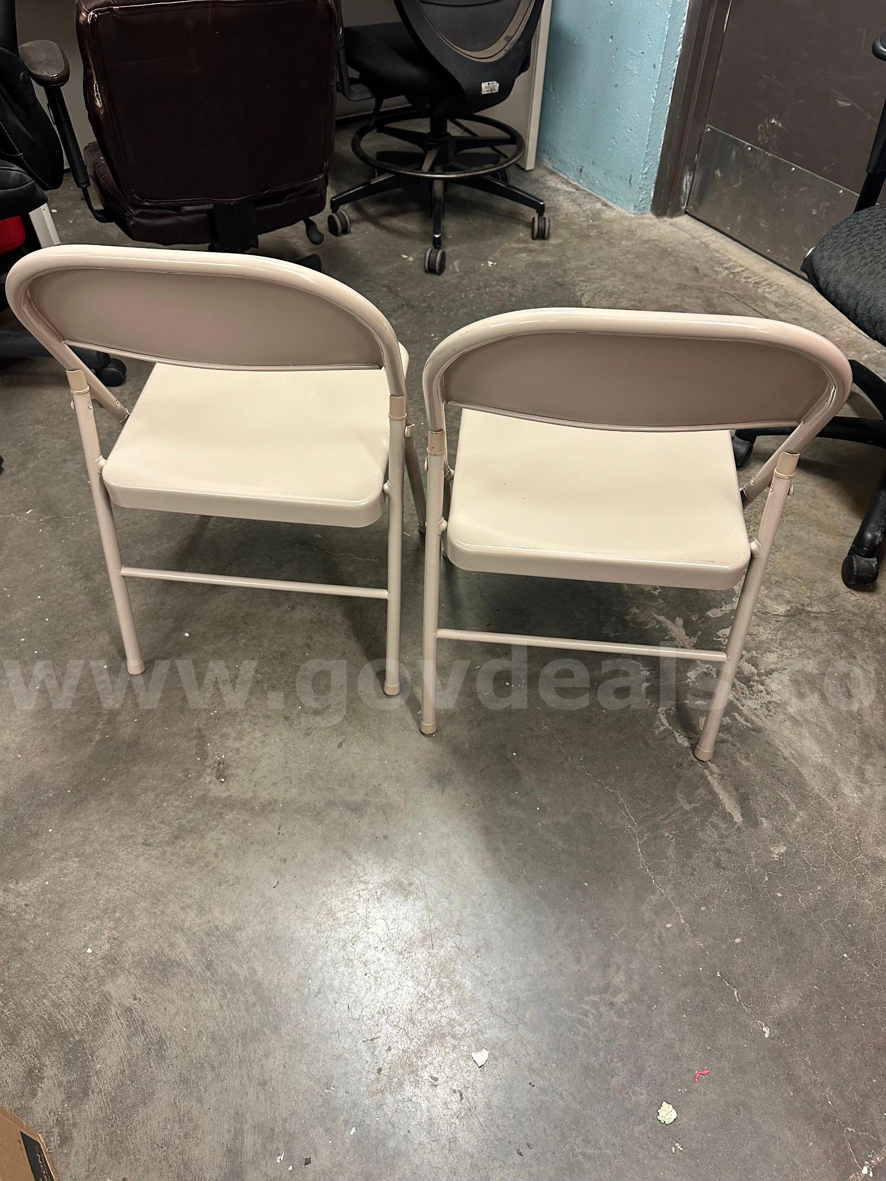 Folding Metal Chairs-Set of 2   Government Surplus Auction - Photo #2