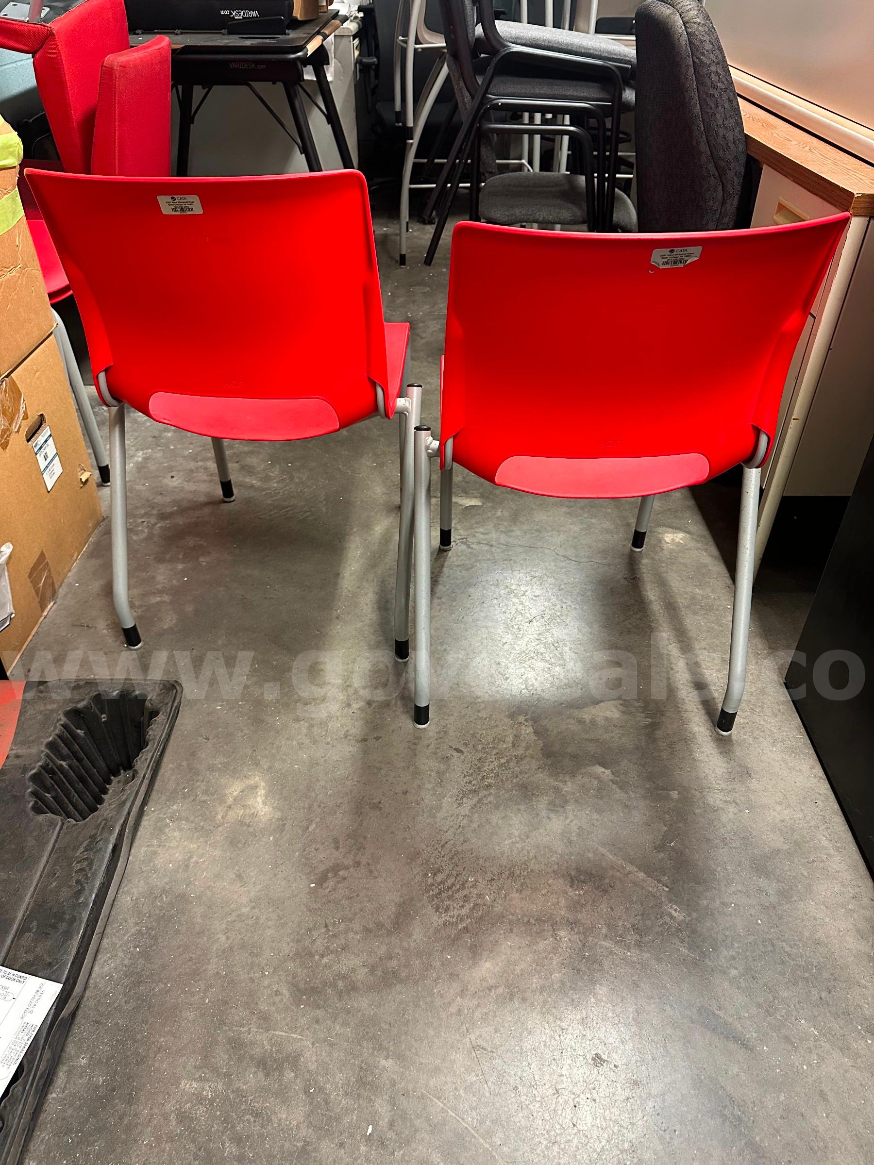 Red Chairs-Set of Two   Government Surplus Auction - Photo #2