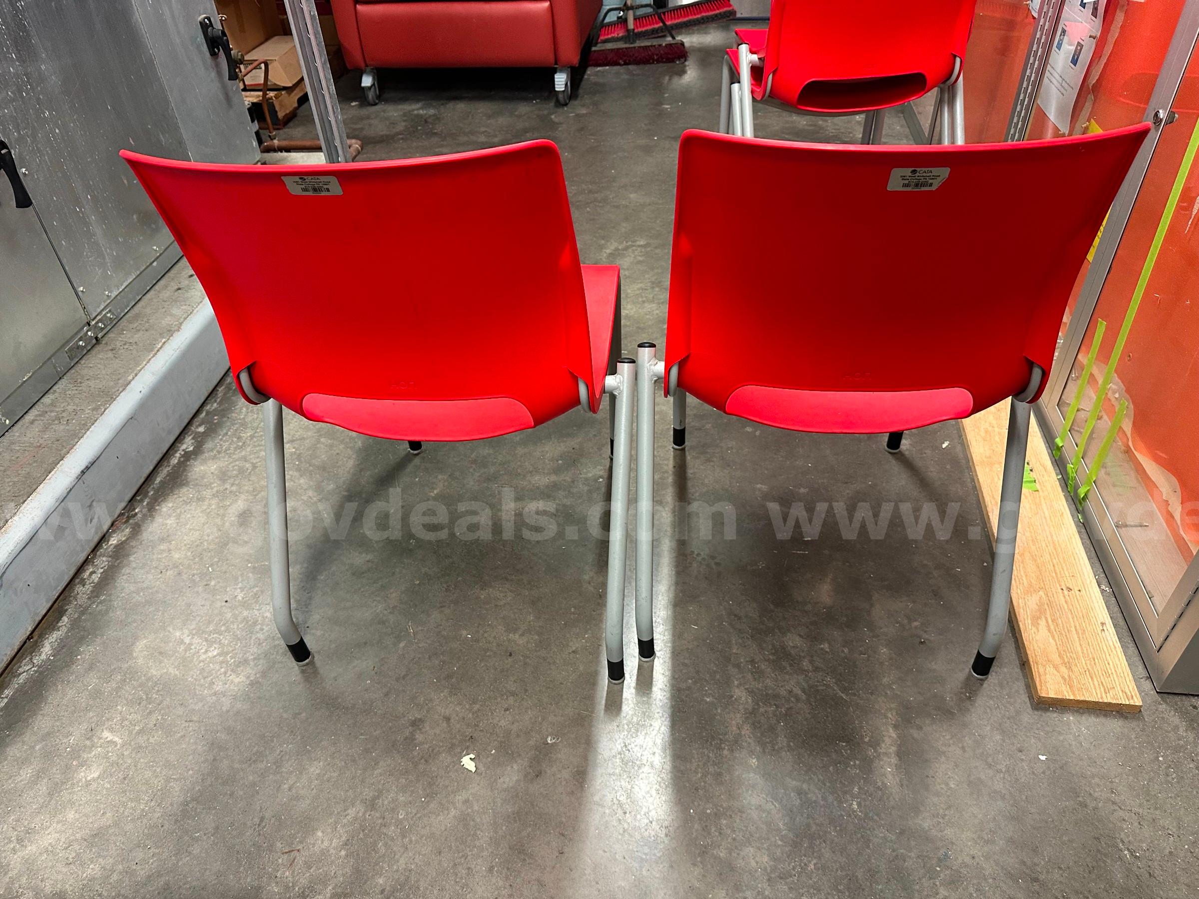 Red Chairs-Set of Two   Government Surplus Auction - Photo #2