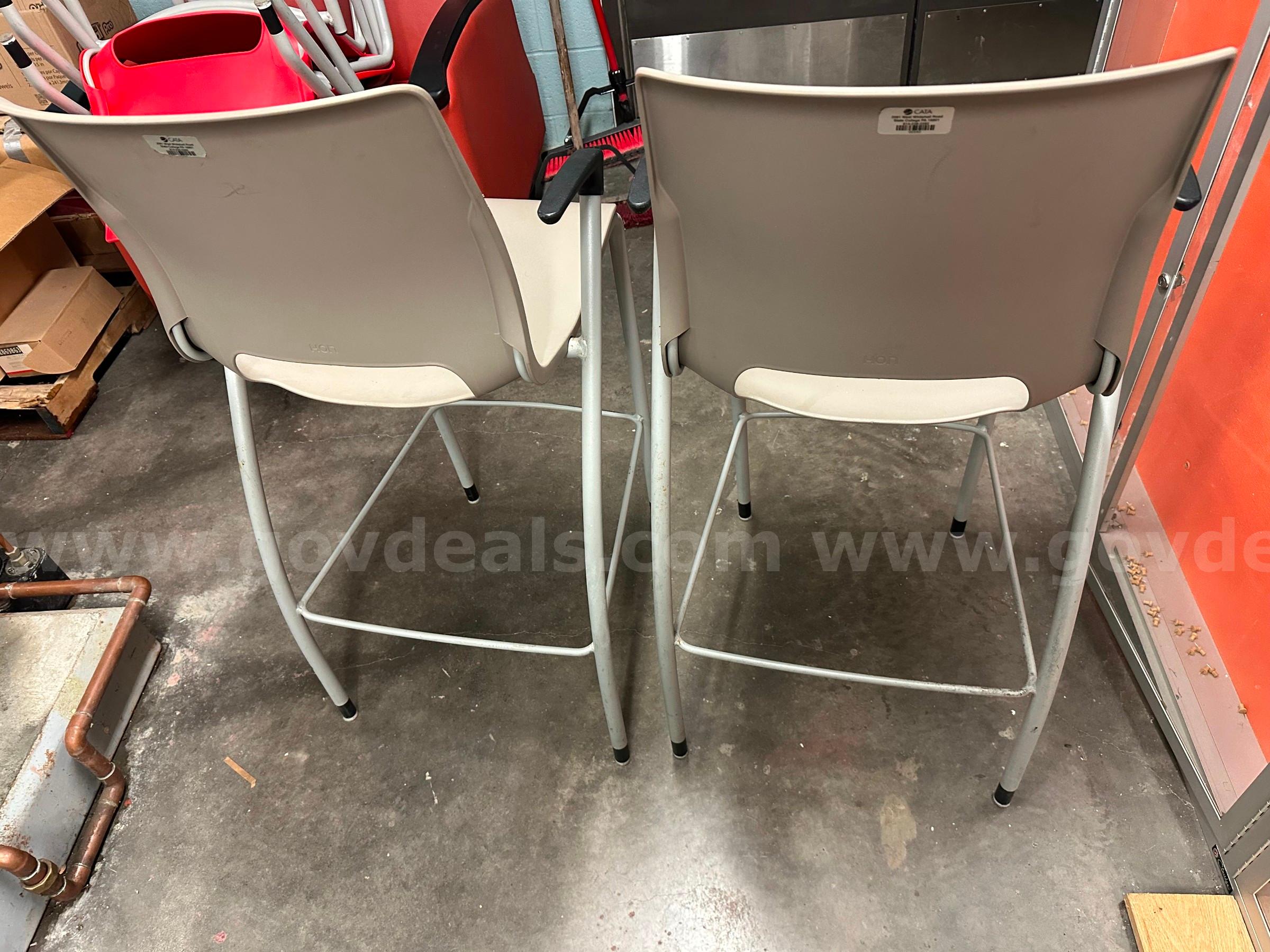 Tall Beige Chairs-Set of Two   Government Surplus Auction - Photo #2