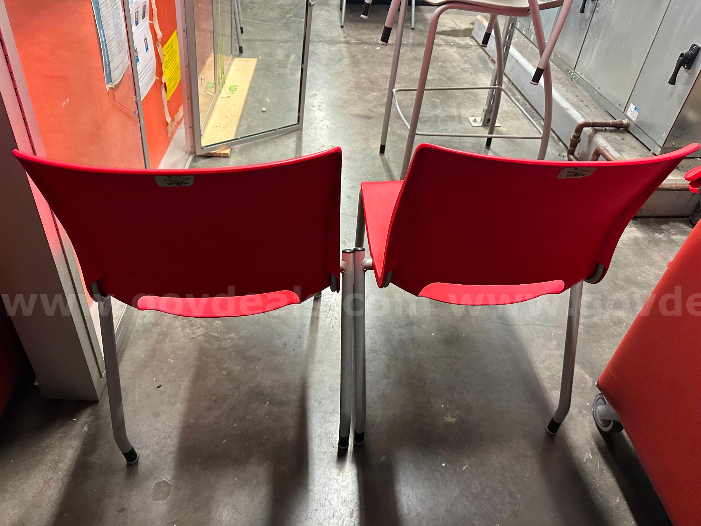 Red Chairs-Set of Two   Government Surplus Auction - Photo #2
