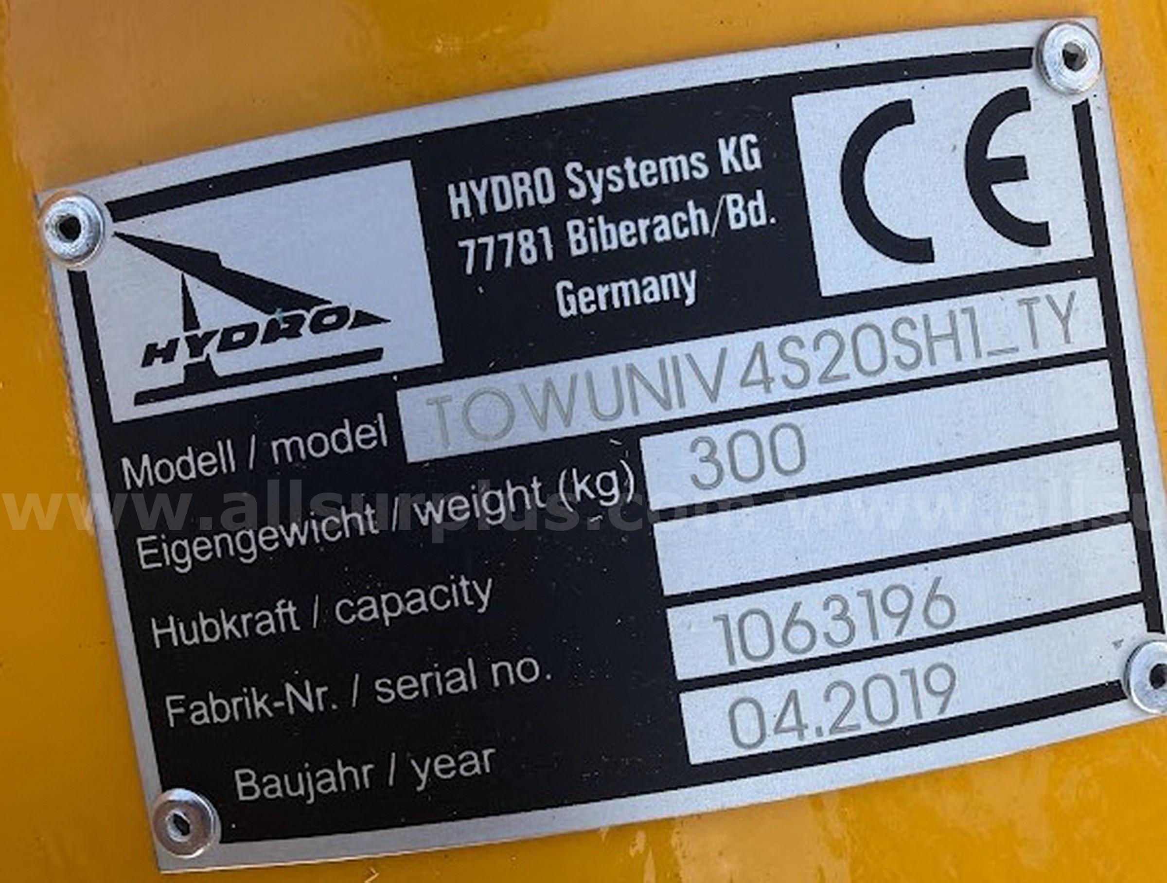 Hydro 4S20SH1_TY New Hydro TowBar- Services-A330, A340-200/-300, A350-900, A350-1000  B767  IL96  L1011 Hydro A330 Government Surplus Auction - Photo #2