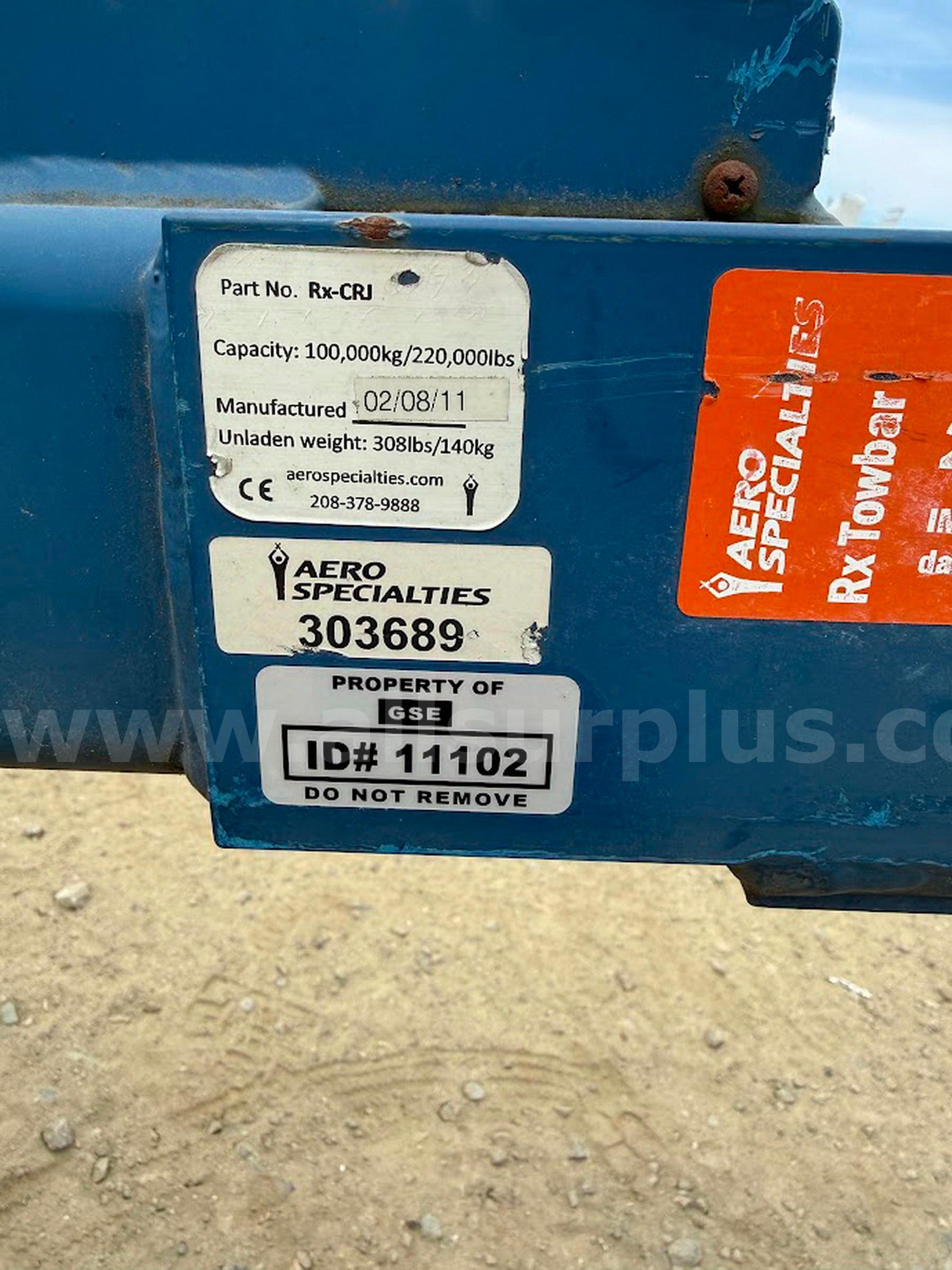 Aerospecialties RX-CRJ AERO RX-CRJ Towbar Aerospecialties RX-CRJ Government Surplus Auction - Photo #2