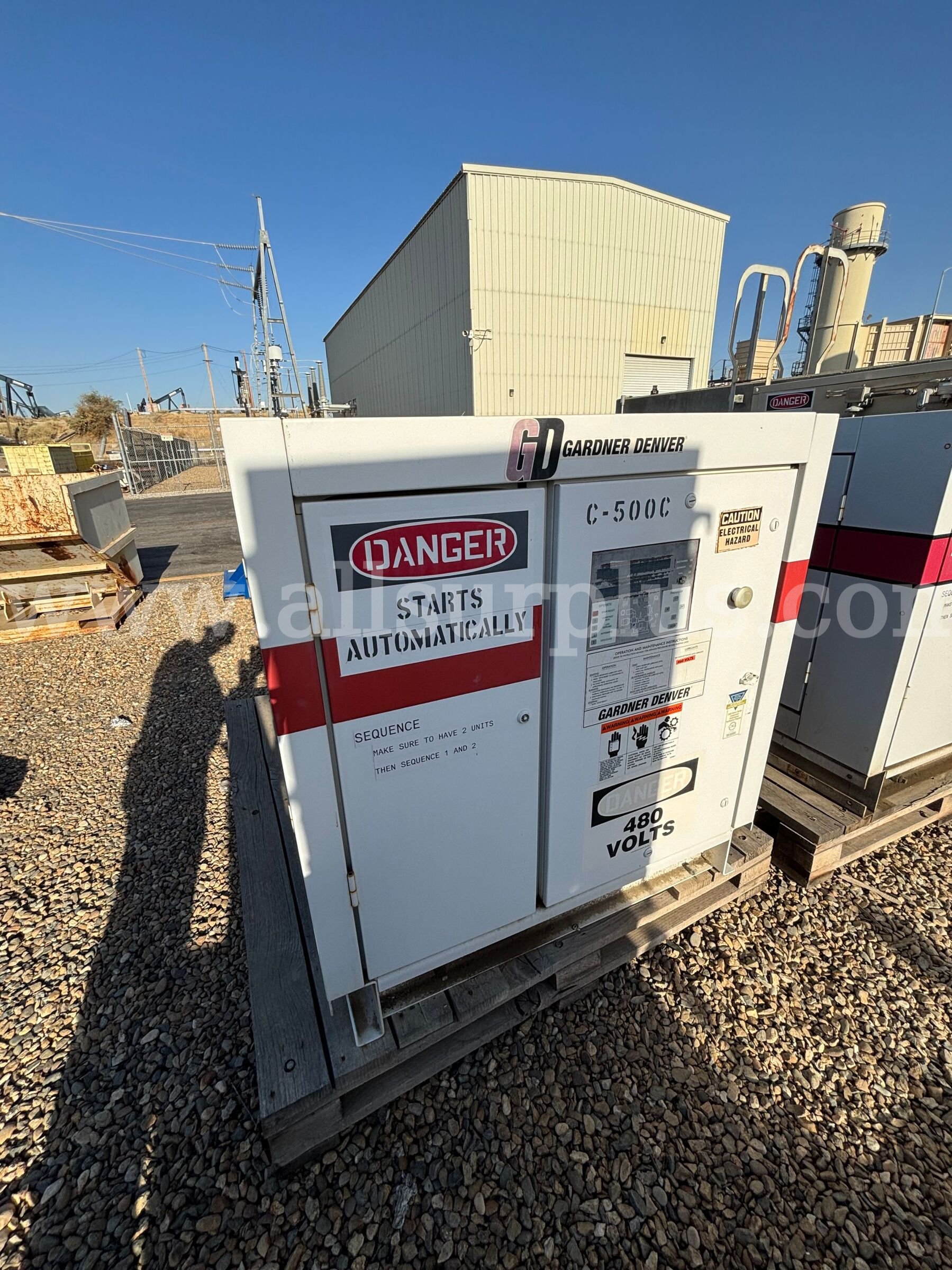 Compressor, Gardner Denver, C-500, 480V, Qty 1 Gardner Denver 500 Government Surplus Auction - Photo #2