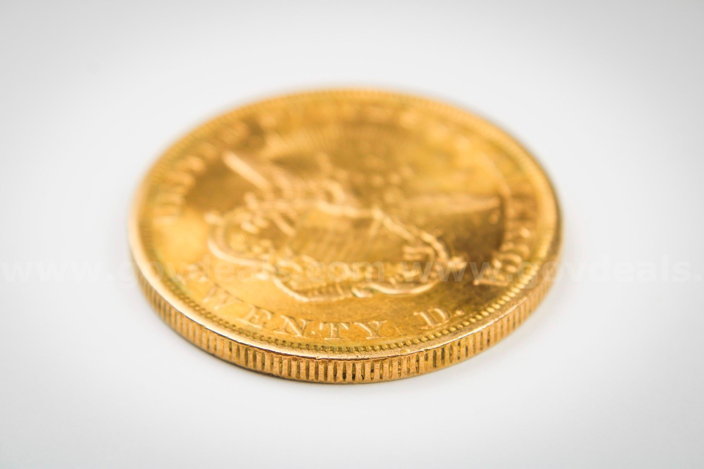 U.S. Double Eagle Twenty Dollar 1851 Gold Piece  1851 Government Surplus Auction - Photo #3