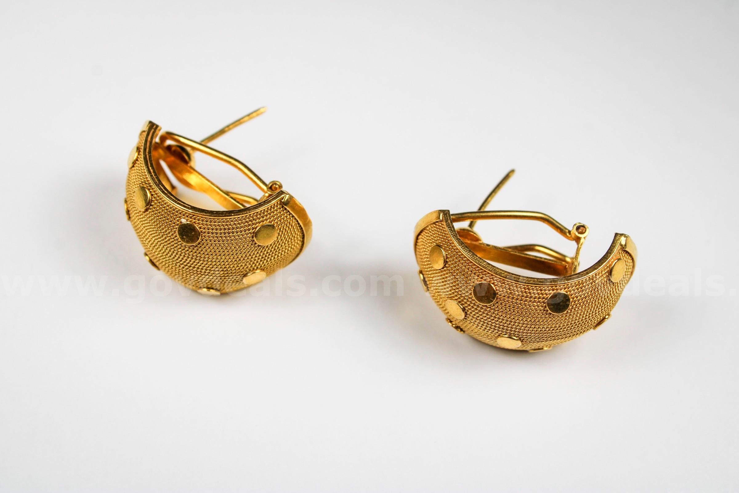 Matching 18kt Yellow Gold Jewelry Set   Government Surplus Auction - Photo #6