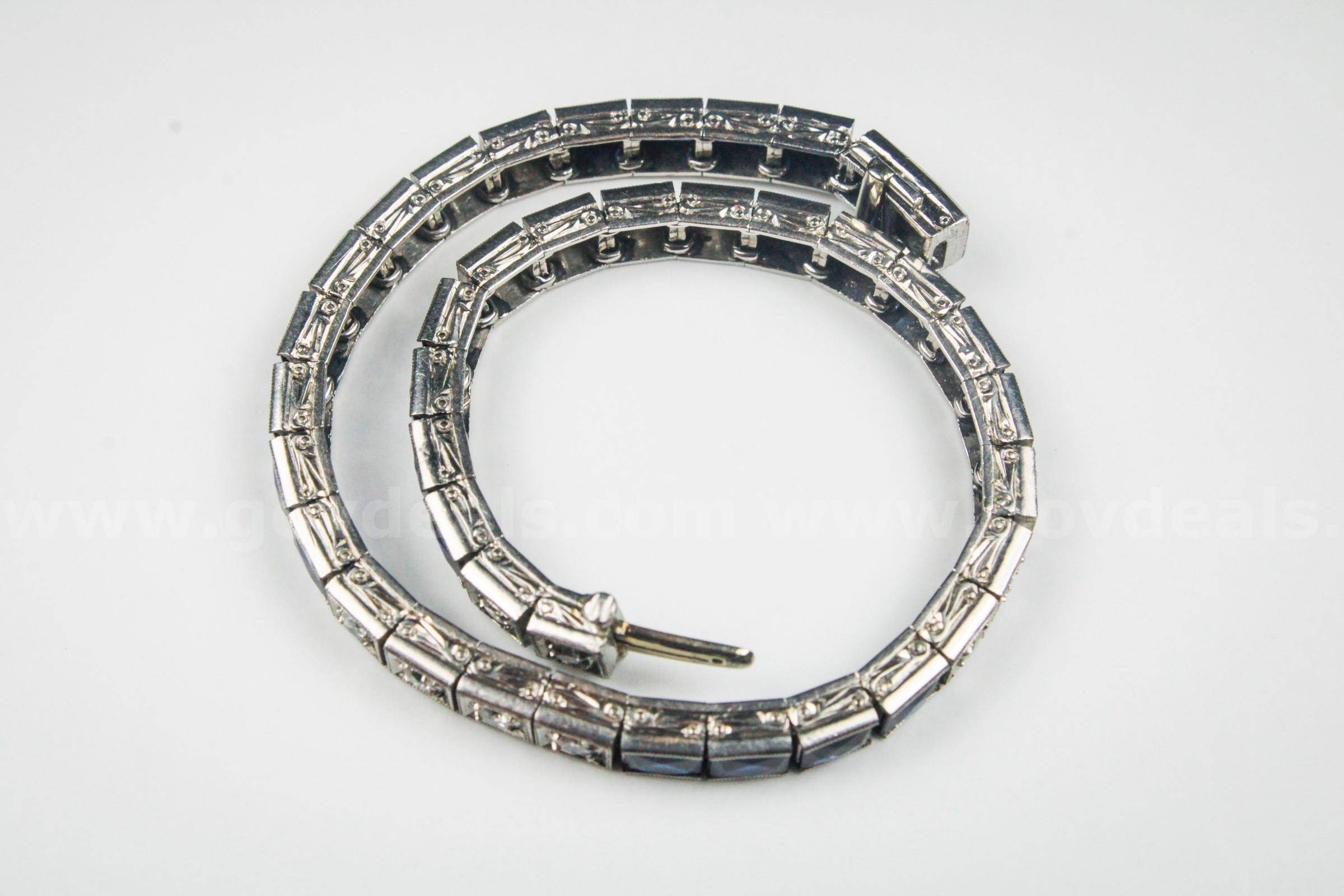 Platinum Tennis Bracelet   Government Surplus Auction - Photo #3