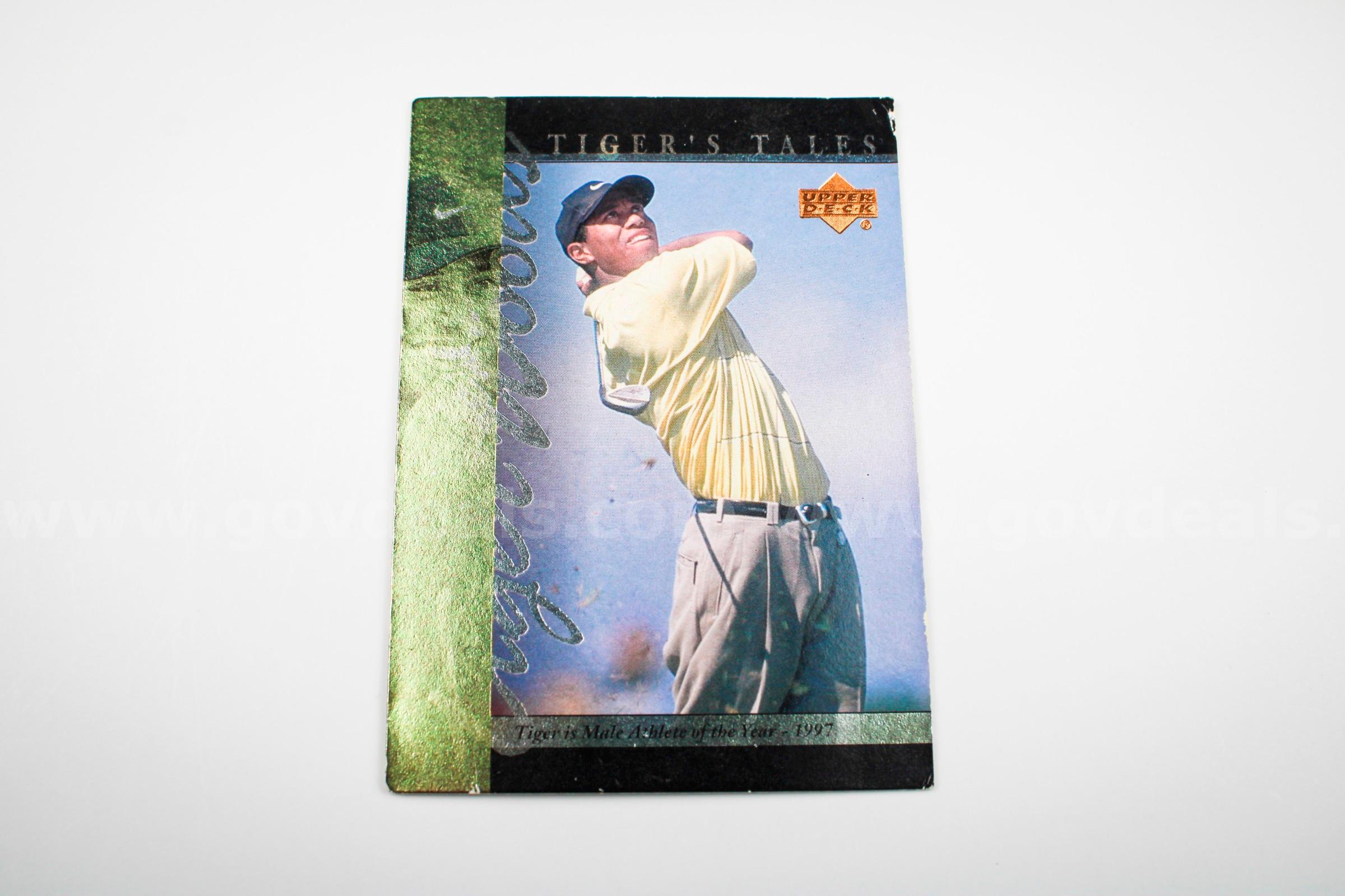 Affinity Quartz Watch with Chain plus Tiger Woods 1997 Upper Deck Card   Government Surplus Auction - Photo #3