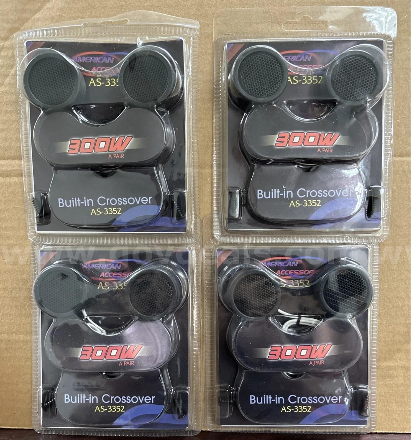 LOT OF 100 PAIRS American Accessories AS-3352 300W Tweeter w/Built-in Crossover Dome PIEZO American Accessories 100 Government Surplus Auction - Photo #2