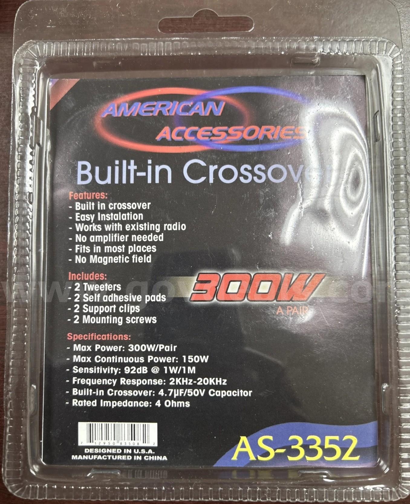 LOT OF 100 PAIRS American Accessories AS-3352 300W Tweeter w/Built-in Crossover Dome PIEZO American Accessories 100 Government Surplus Auction - Photo #4