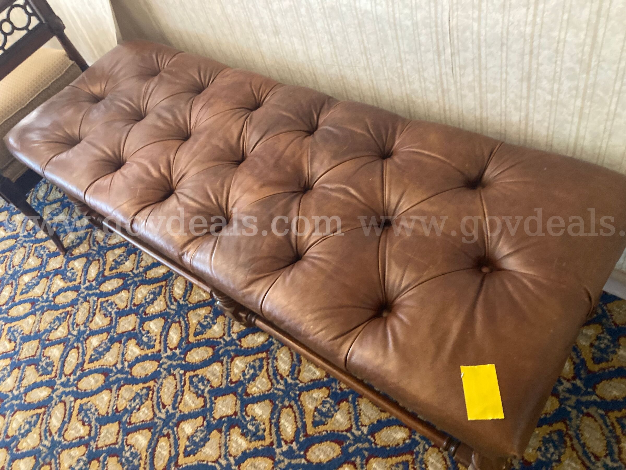Lot of banquet hall furniture - settees, padded chairs, end tables   Government Surplus Auction - Photo #6