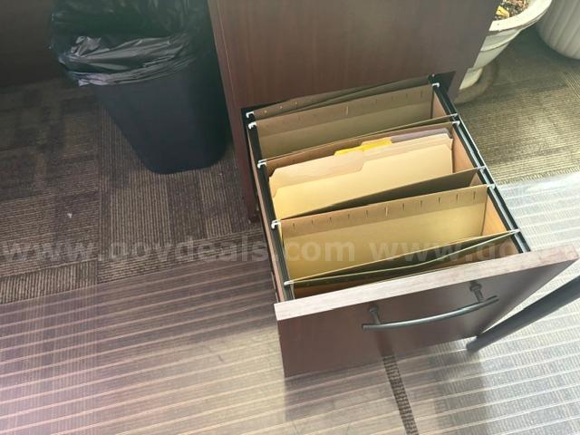 Four Drawer Wood Desks QTY: 2   Government Surplus Auction - Photo #2