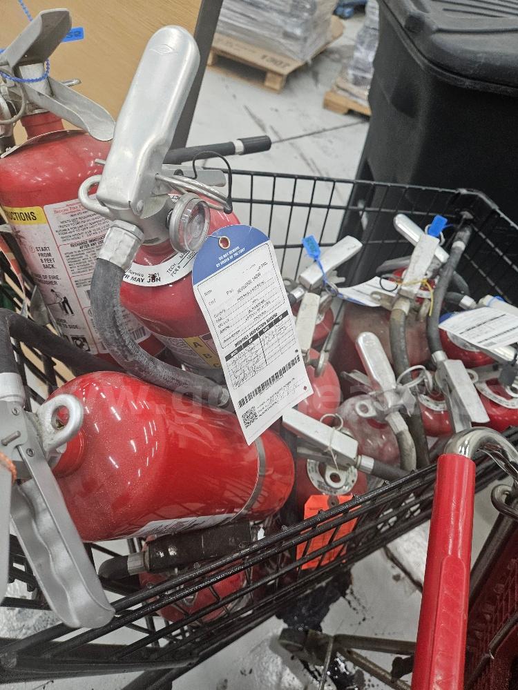 Fire Extinguishers various sizes and colors for auction. Sold As Is. Total 75.   Government Surplus Auction - Photo #4