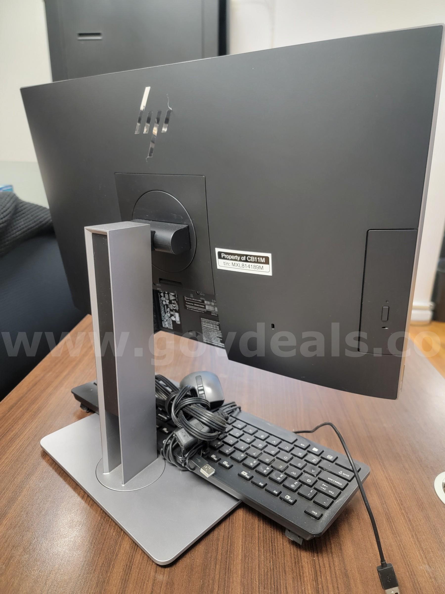 HP Desktop Computer, Lot of 1 HP EliteOne 800 G4 AiO Government Surplus Auction - Photo #2