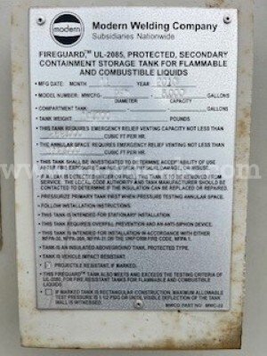 Fuel Tank, 5000 Gallon Modern Welding Co. 5000 Government Surplus Auction - Photo #3