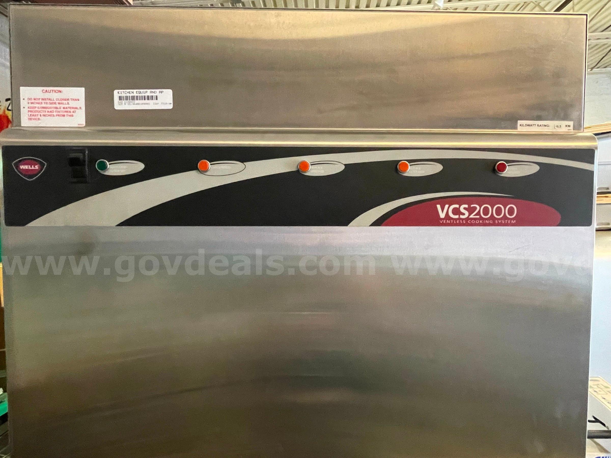 Wells VCS2000 Ventless exhaust  system #2 Wells WVG-136RW Government Surplus Auction - Photo #4