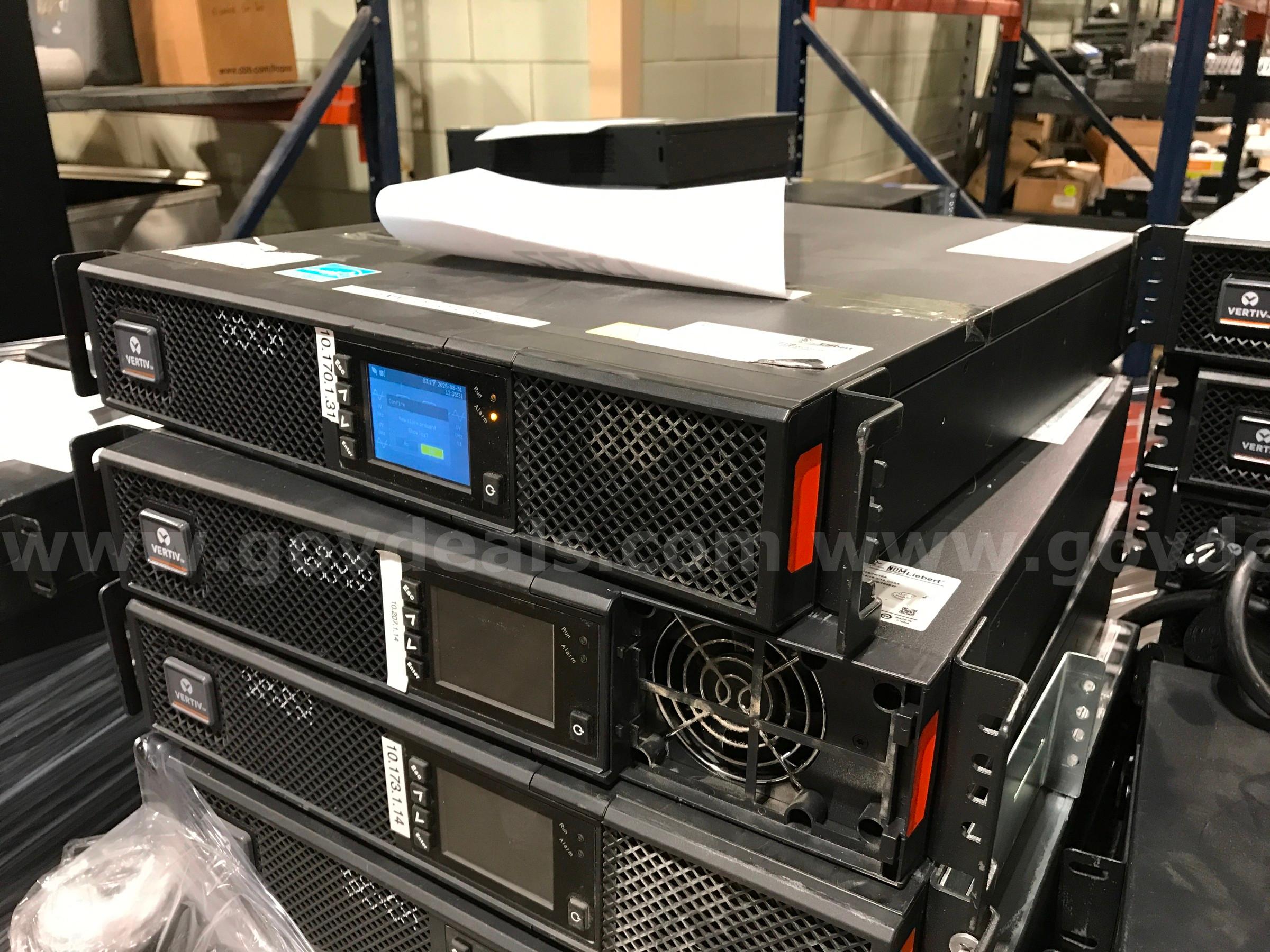 MIXED LOT OF APPROX. 96 VERTIV/LIEBERT UPS GXT5-EBC48VRT2U/ GXT5-3KL630RT2UXL/ GXT5-3000LVRT2UXL /GXT5-2000LVRT2UXL   Government Surplus Auction - Photo #2