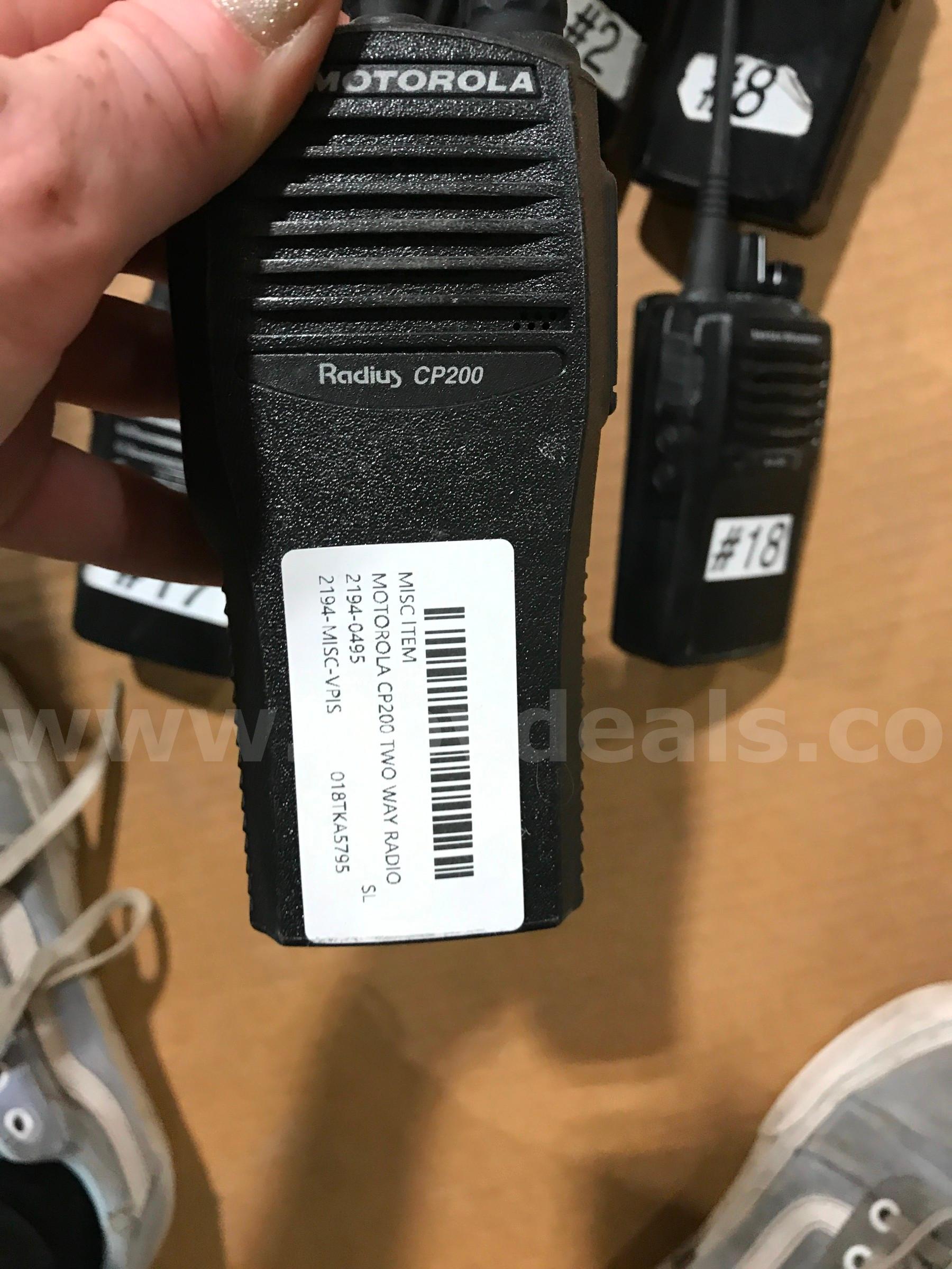 MIXED  LOT OF APPROX. 7 TWO WAY RADIOS MOTOROLA CP200, VERTEX STANDARD VX-261 Motorola CP200 Government Surplus Auction - Photo #2