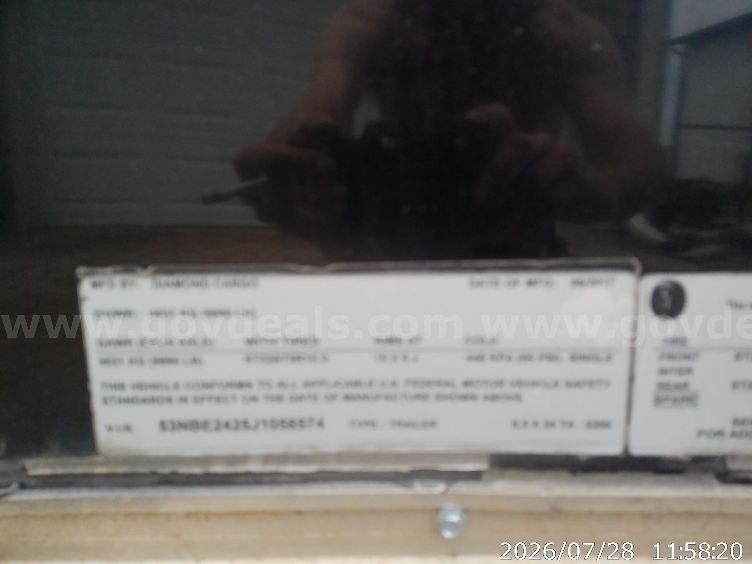 2018 Diamond Cargo Enclosed 24 ft. Diamond Builders, Inc. Diamond Enclosed Government Surplus Auction - Photo #4