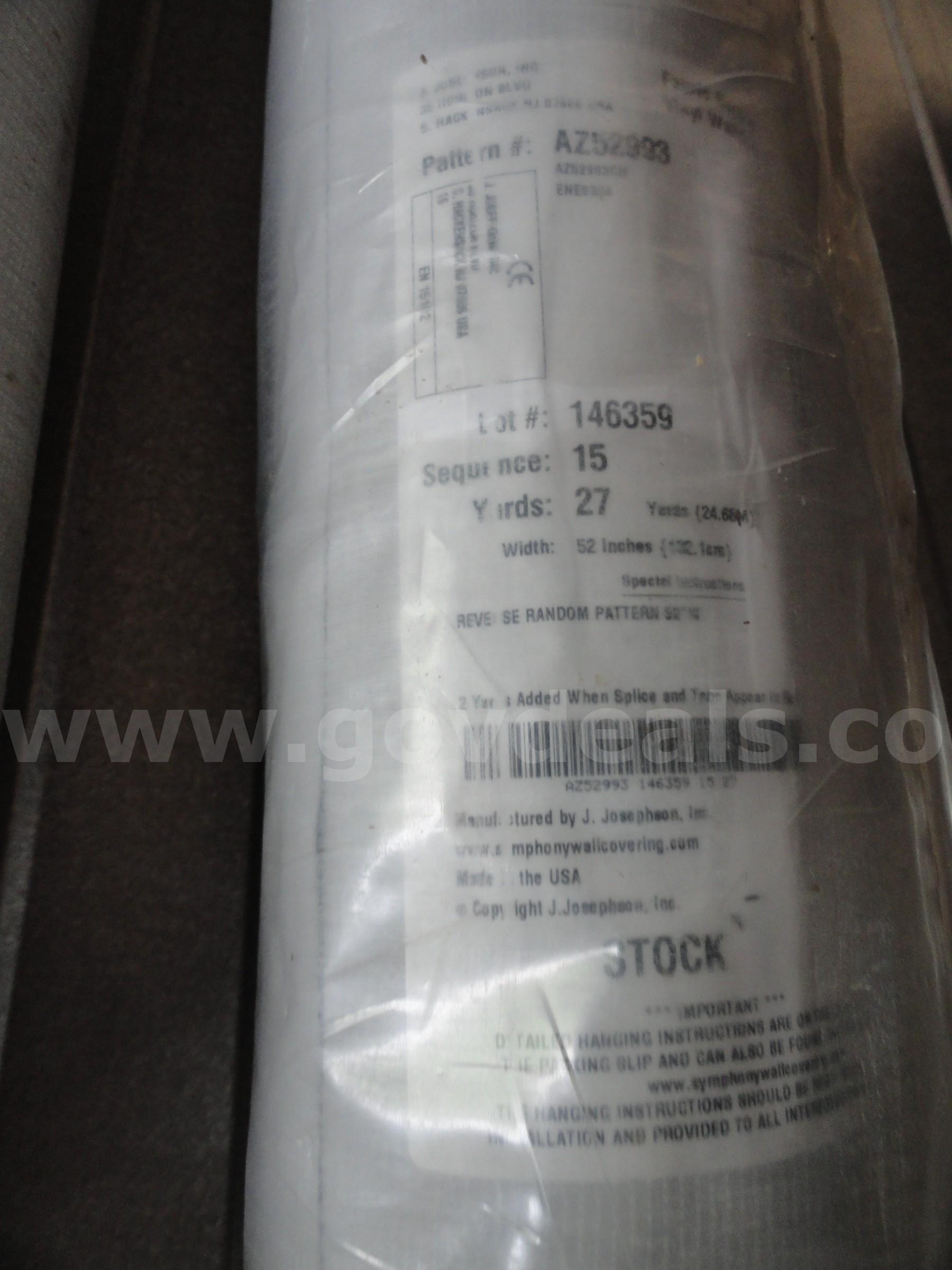 Vinyl wallcovering with Osnaburg fabric backing   Government Surplus Auction - Photo #3