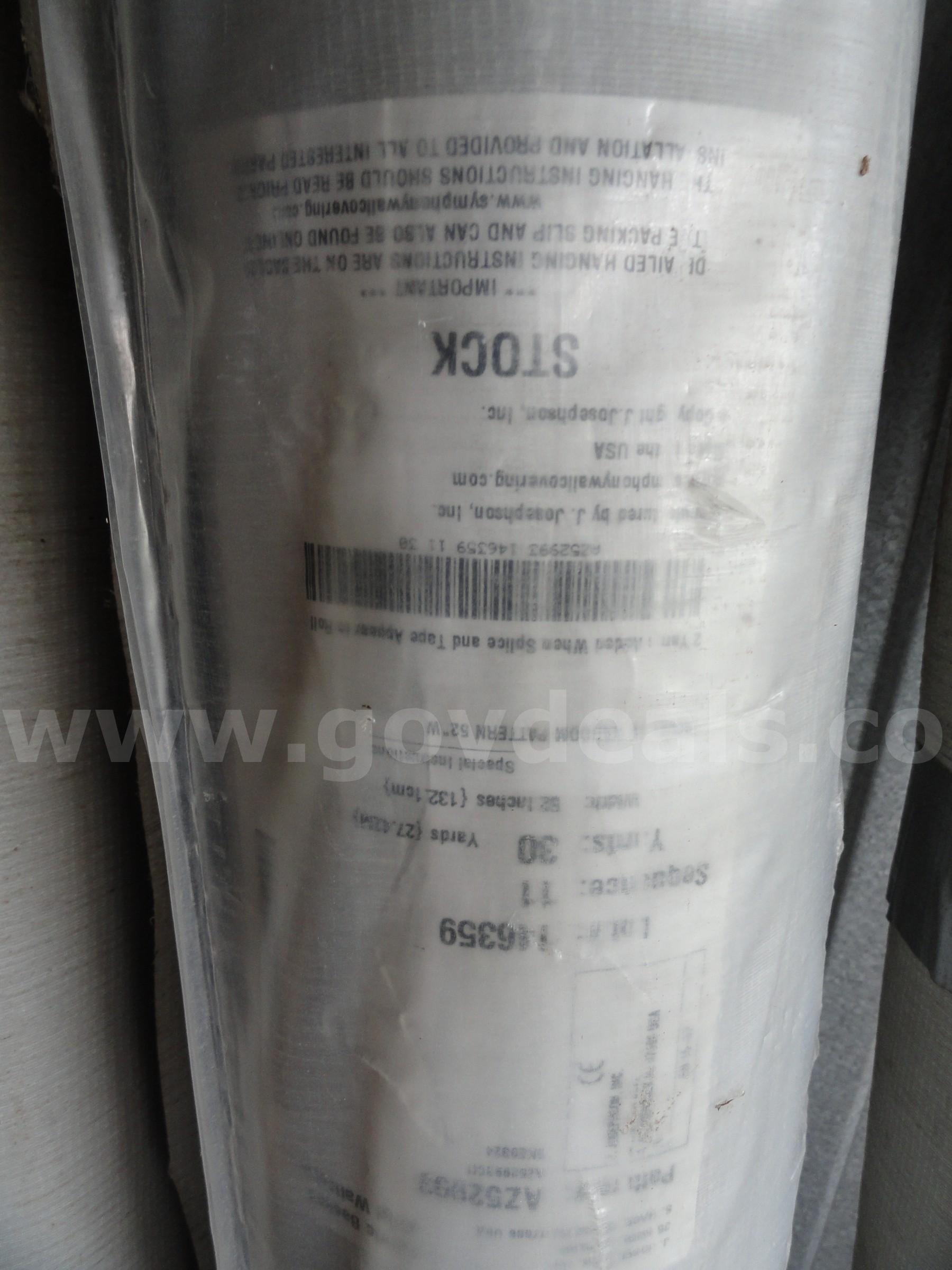 Vinyl wallcovering with Osnaburg fabric backing   Government Surplus Auction - Photo #6