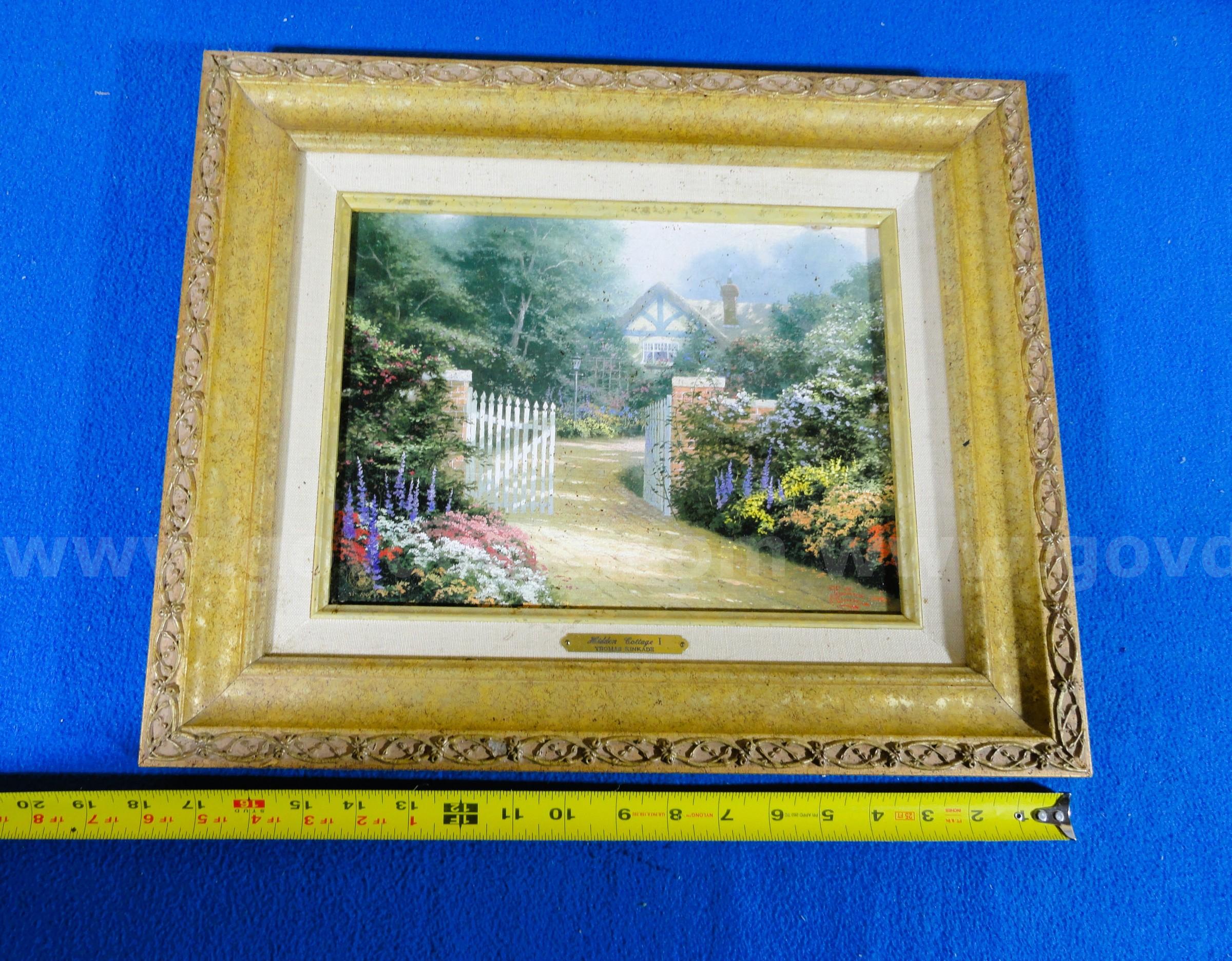 Lot of 3 Thomas Kinkade Framed Artworks with Certificates of Authenticity (COAs)   Government Surplus Auction - Photo #5