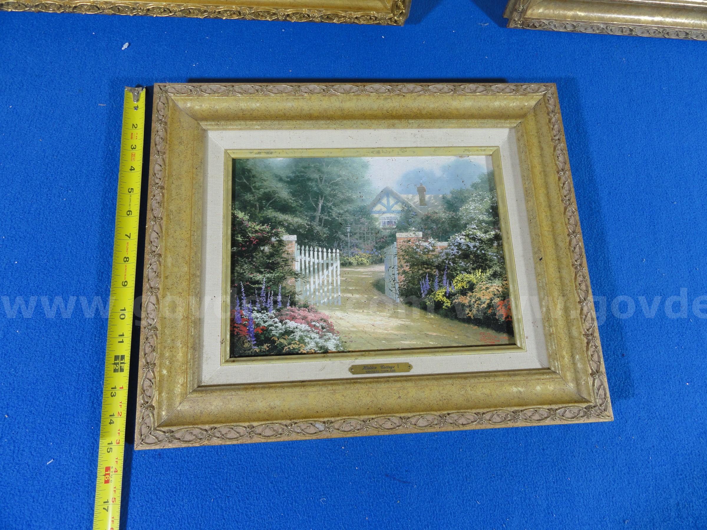 Lot of 3 Thomas Kinkade Framed Artworks with Certificates of Authenticity (COAs)   Government Surplus Auction - Photo #6