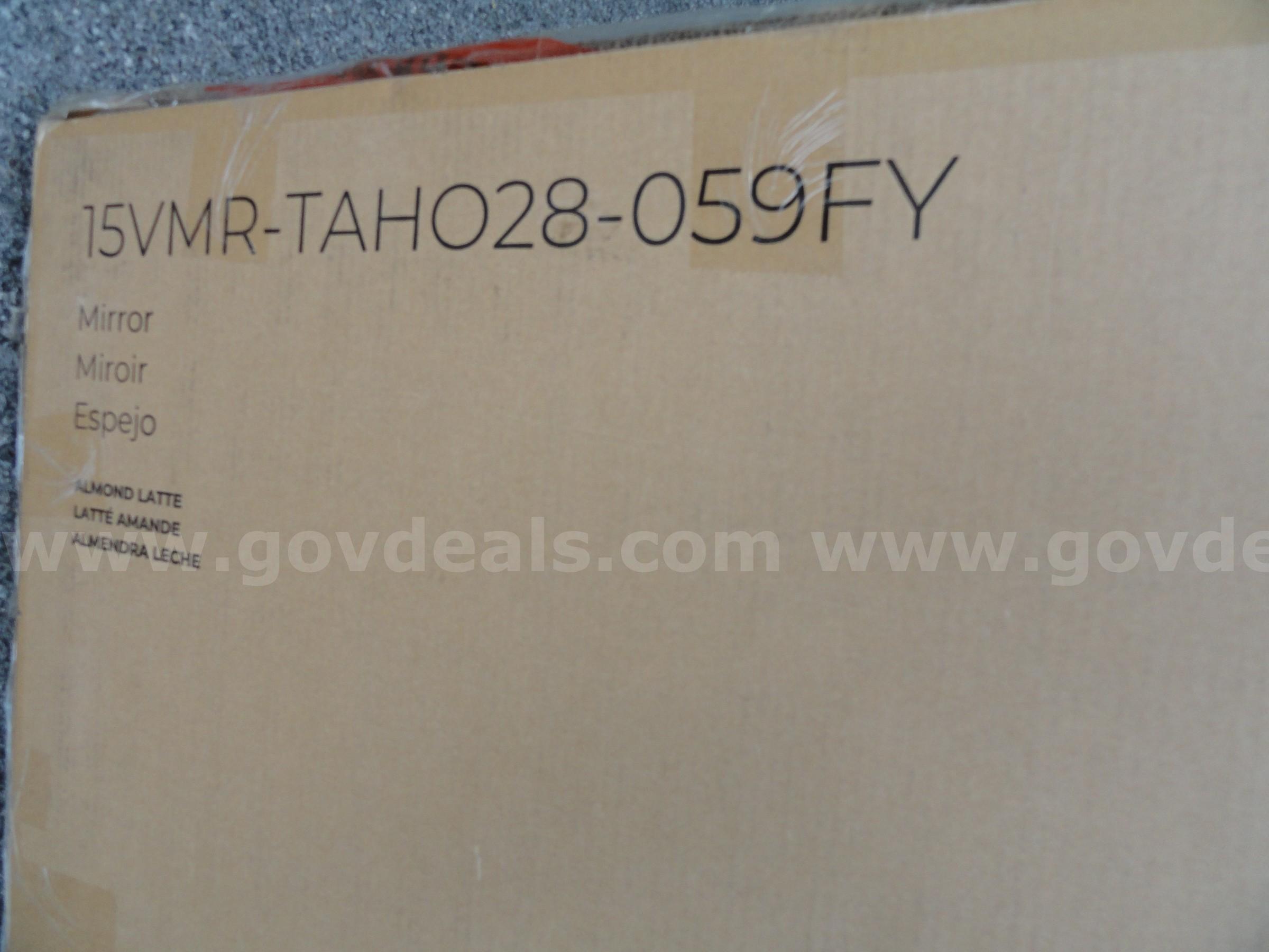 Pair of OVE Tahoe Wall Mirrors - Color Almond Latte Model: 15VMR-TAHO28-059FY  Tahoe Government Surplus Auction - Photo #2