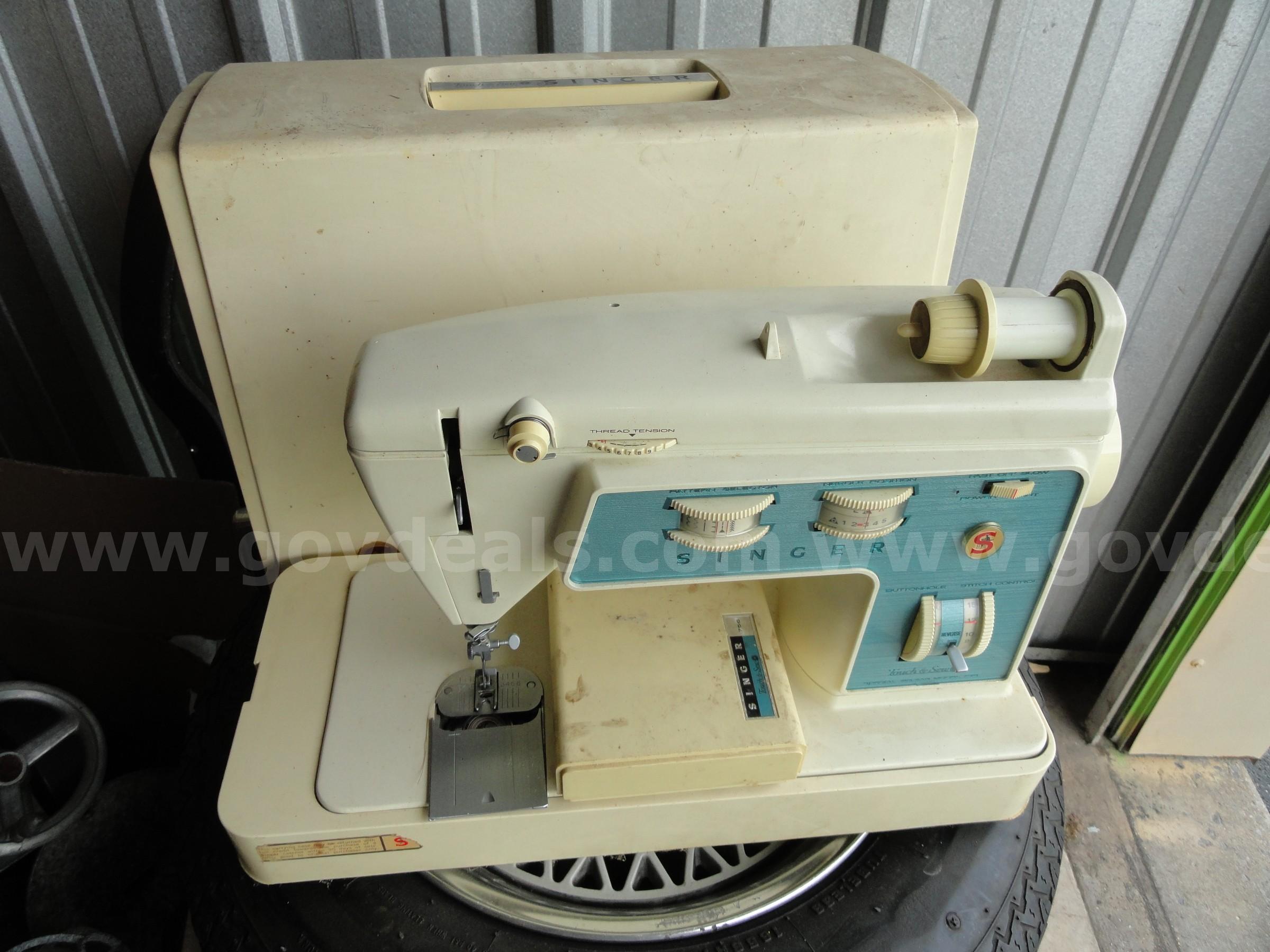 Singer Touch & Sew Special Zig-Zag Model 756 Sewing Machine  756 Government Surplus Auction - Primary Photo