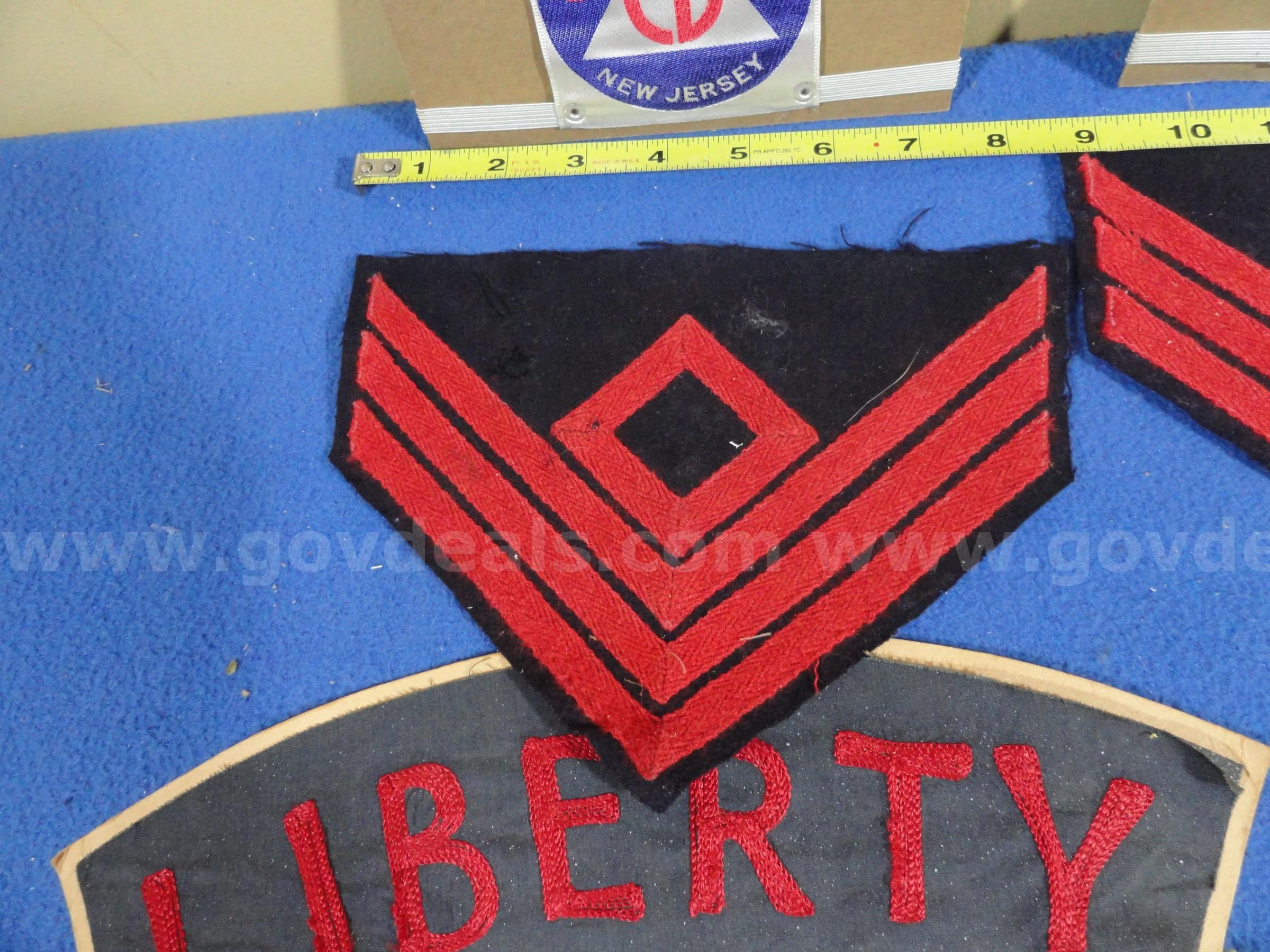 Lot of 10 - Vintage U.S. Military & Civil Defense Patches & Insignia | MP, Liberty, DDC NJ   Government Surplus Auction - Photo #3