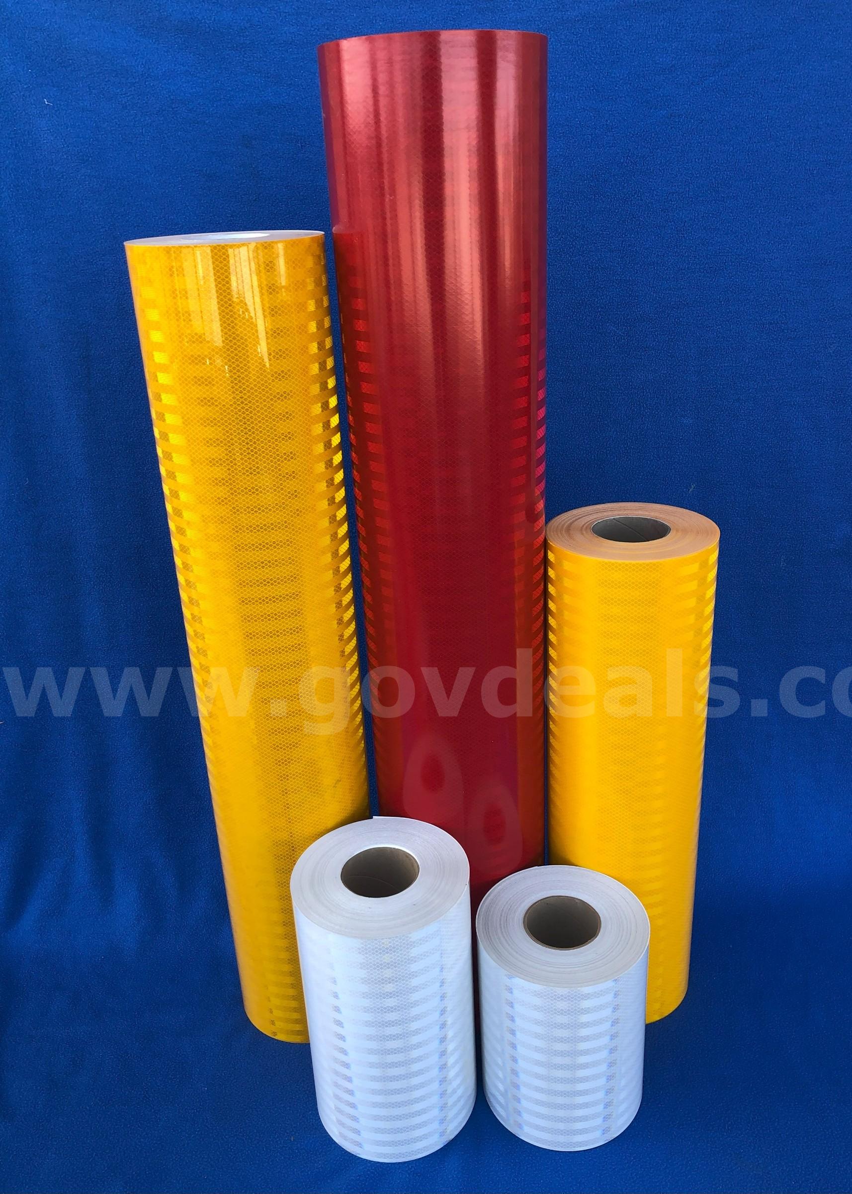 TWO PALLETS 3M High Intensity Reflective Sheeting Tape   Government Surplus Auction - Photo #2