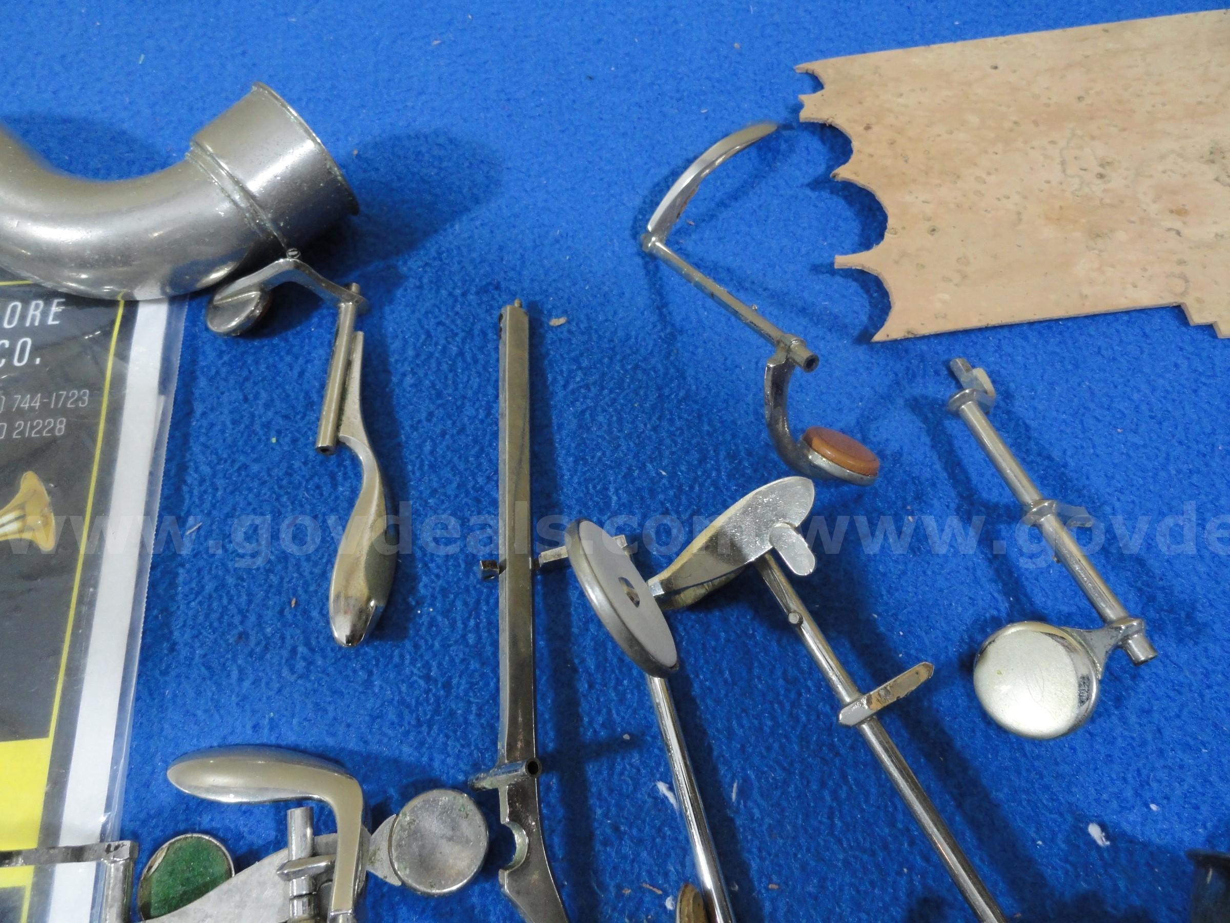 Large Lot of Bass Clarinet Parts, Valves, Slides, Care Kit, etc.   Government Surplus Auction - Photo #6