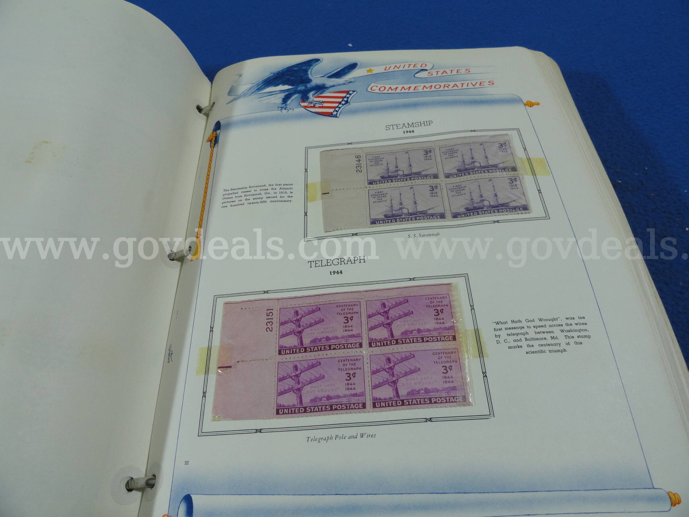 Vintage White Ace US Commemorative Stamp Album ~98 Pages ~780 Stamps Historical Collection  780 Government Surplus Auction - Photo #6