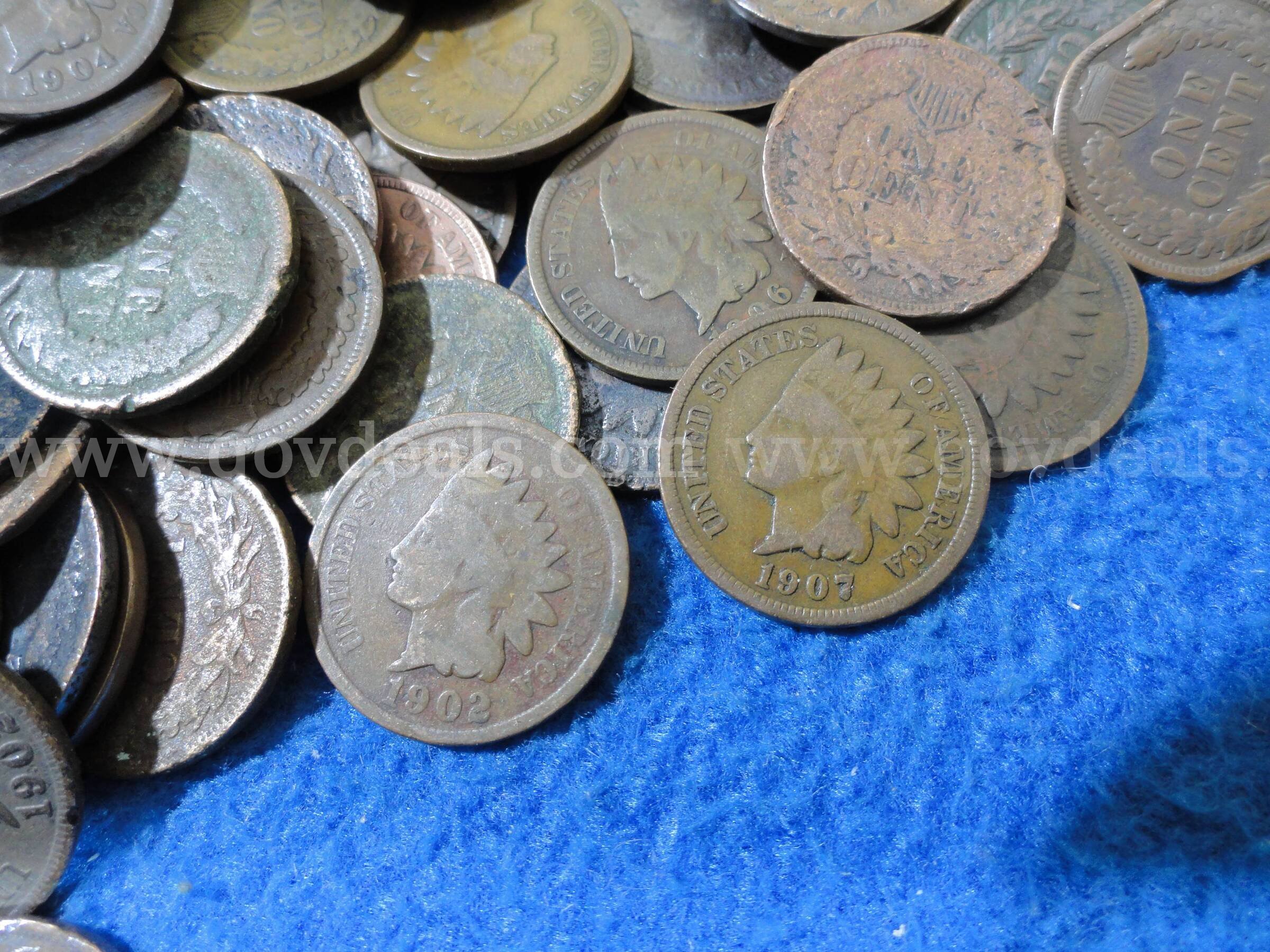 Lot of 500 Indian Head Cents (Various Years & Conditions) in Rare 1917 Lonson Box  500 Government Surplus Auction - Photo #3