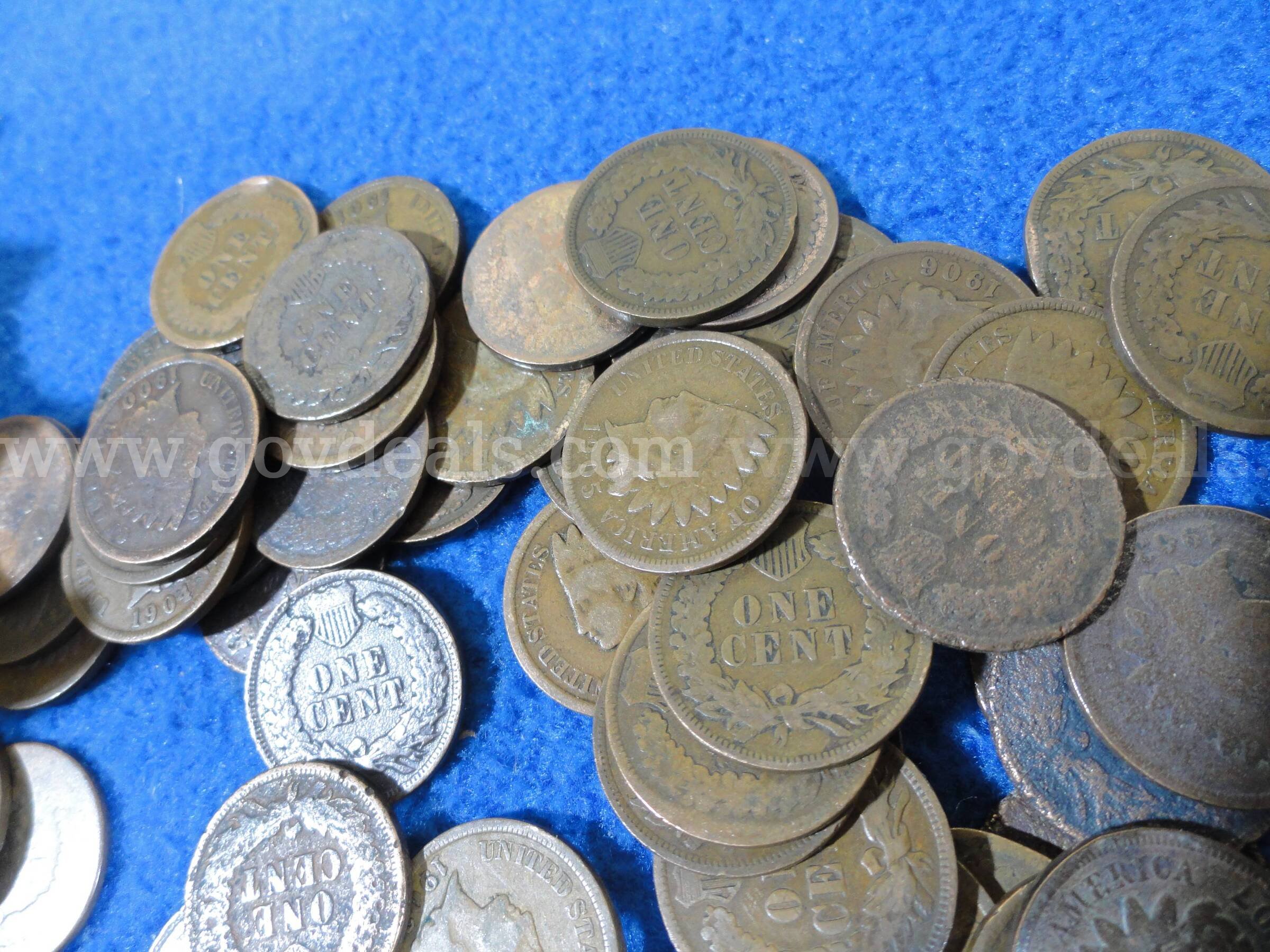 Lot of 500 Indian Head Cents (Various Years & Conditions) in Rare 1917 Lonson Box  500 Government Surplus Auction - Photo #6