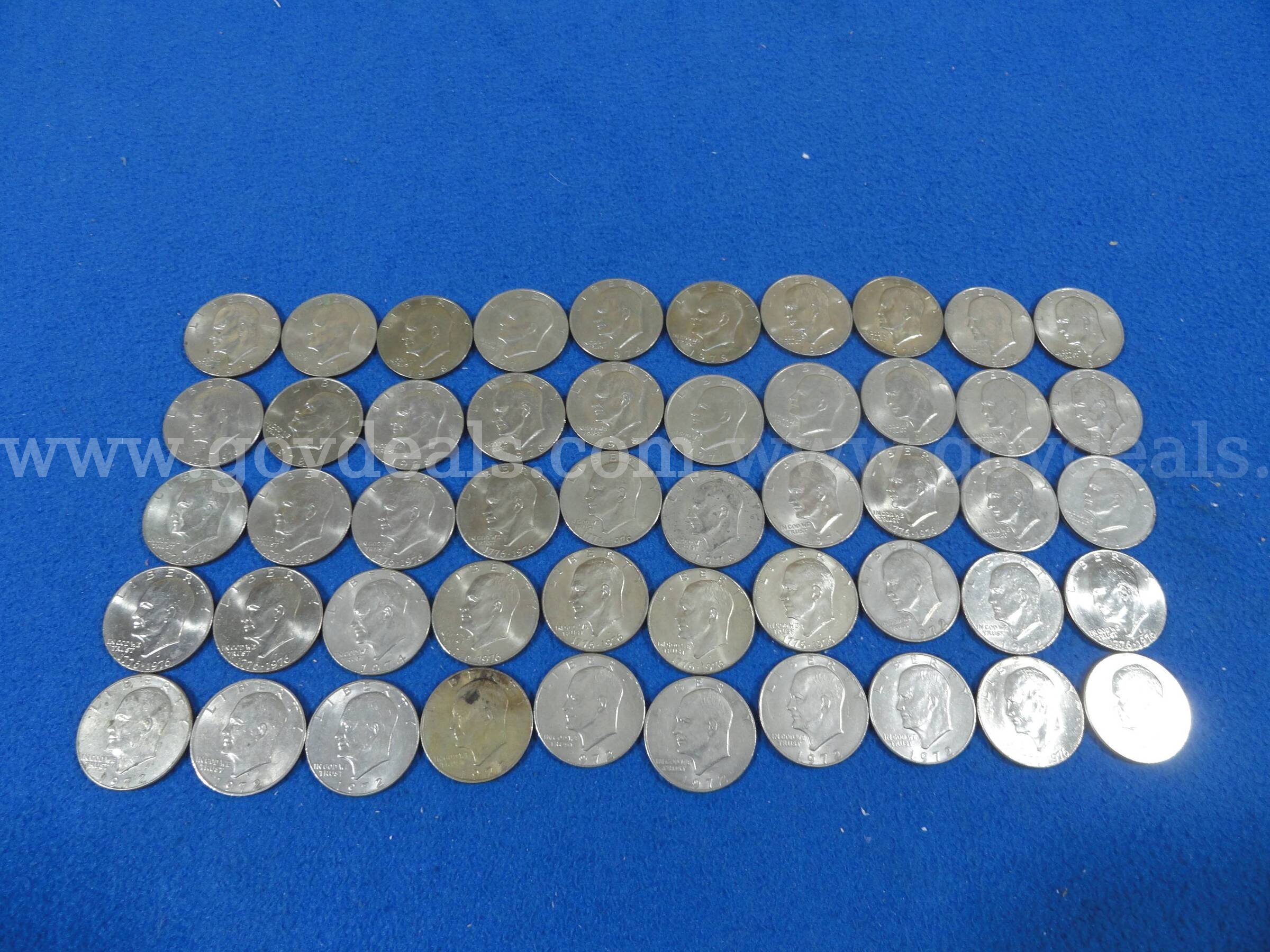 Lot of 50! Eisenhower Dollars   Government Surplus Auction - Photo #2