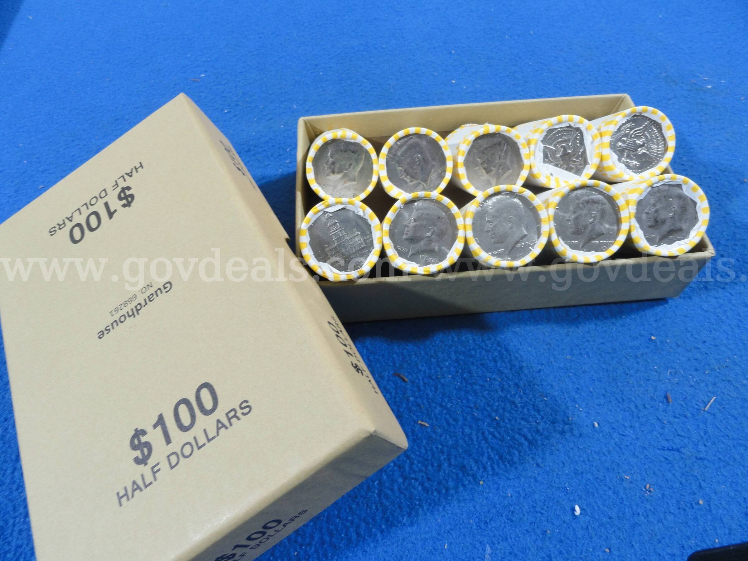 Lot of 200 Kennedy Half Dollars - $100 Face Value Box  200 Government Surplus Auction - Photo #2