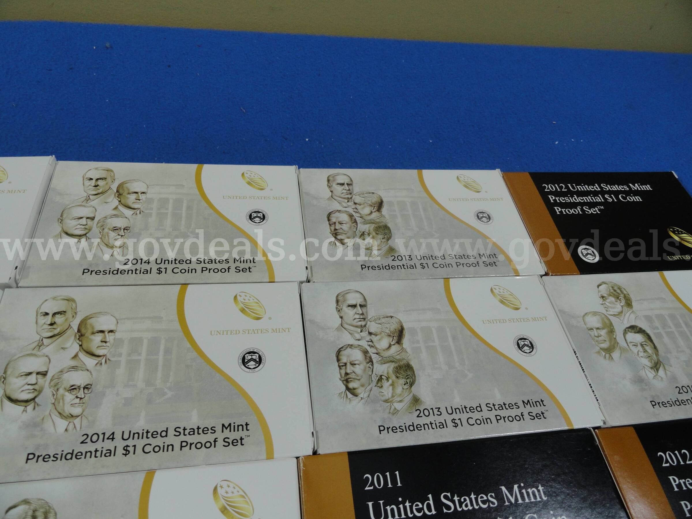 US Mint Presidential $1 Coin Proof Sets Lot – 2011-2016 Multiple Years Original Boxes & Packaging   Government Surplus Auction - Photo #3