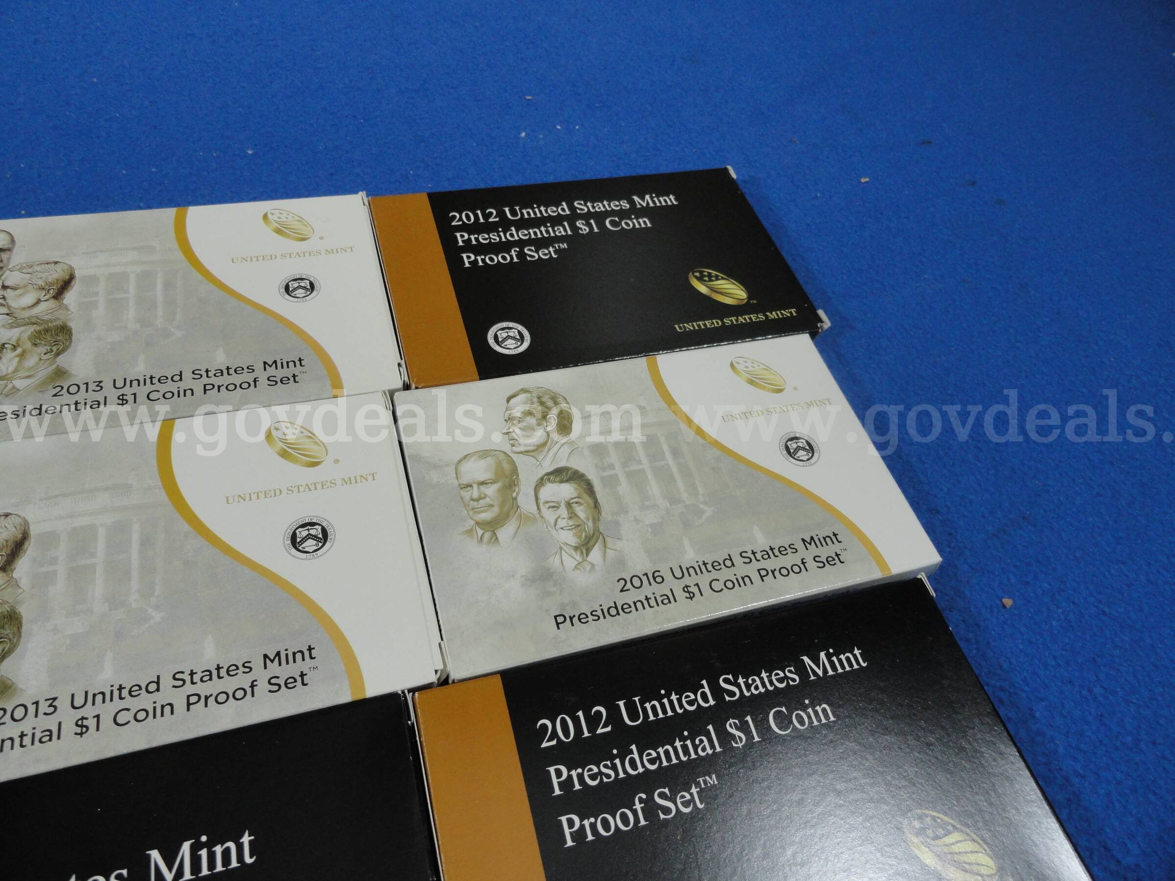 US Mint Presidential $1 Coin Proof Sets Lot – 2011-2016 Multiple Years Original Boxes & Packaging   Government Surplus Auction - Photo #4