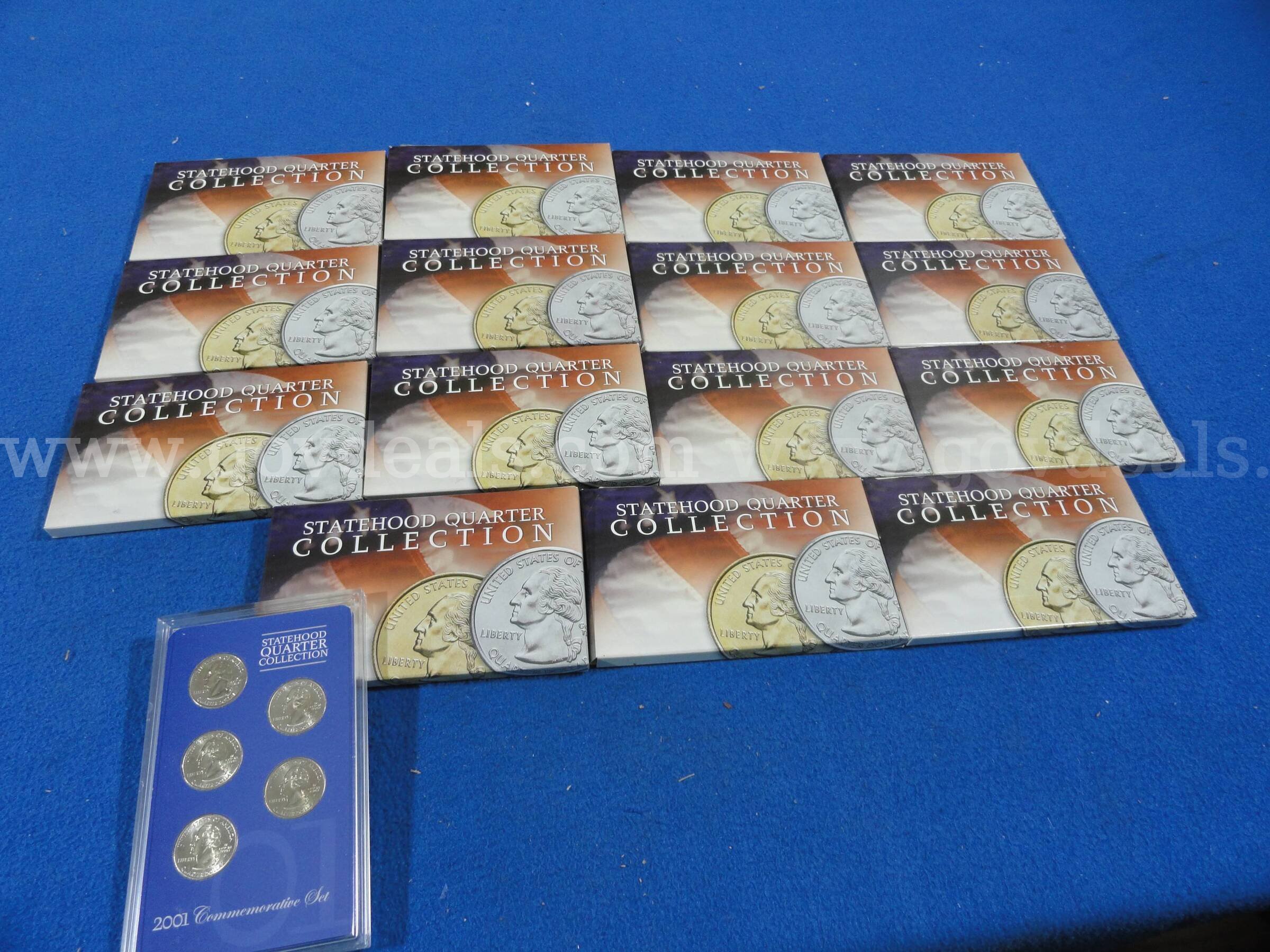 Lot of Statehood Quarter Collection 1999-2001 & 2005 – Multiple P & D Mint Years   Government Surplus Auction - Primary Photo