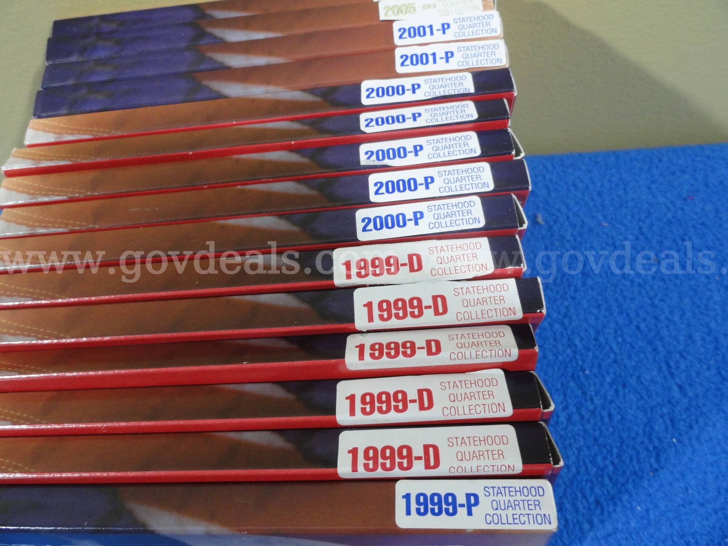 Lot of Statehood Quarter Collection 1999-2001 & 2005 – Multiple P & D Mint Years   Government Surplus Auction - Photo #6