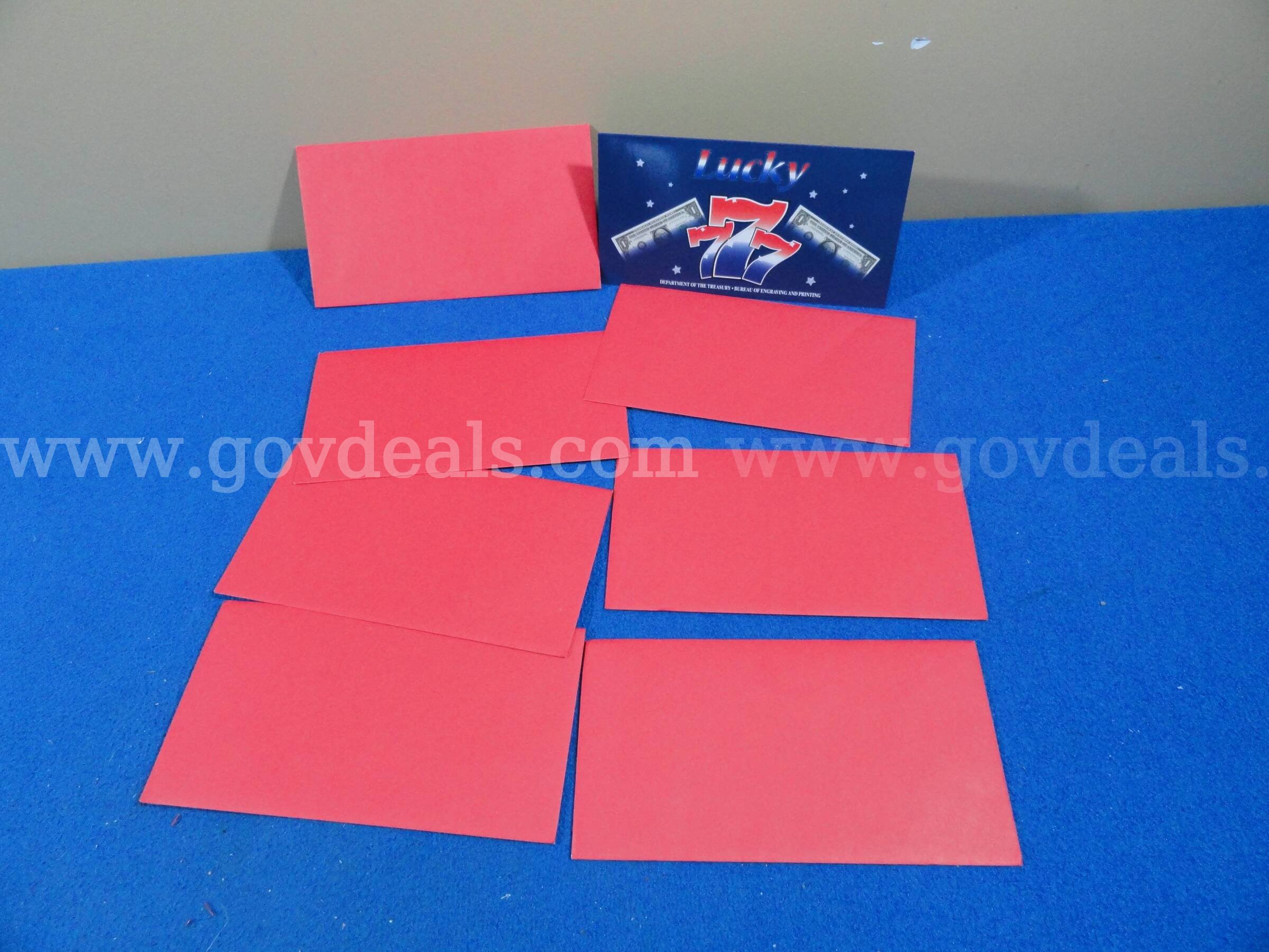 Lot of 7 - $1 Lucky 777 Dollar Notes - Uncirculated - Perfect Gift