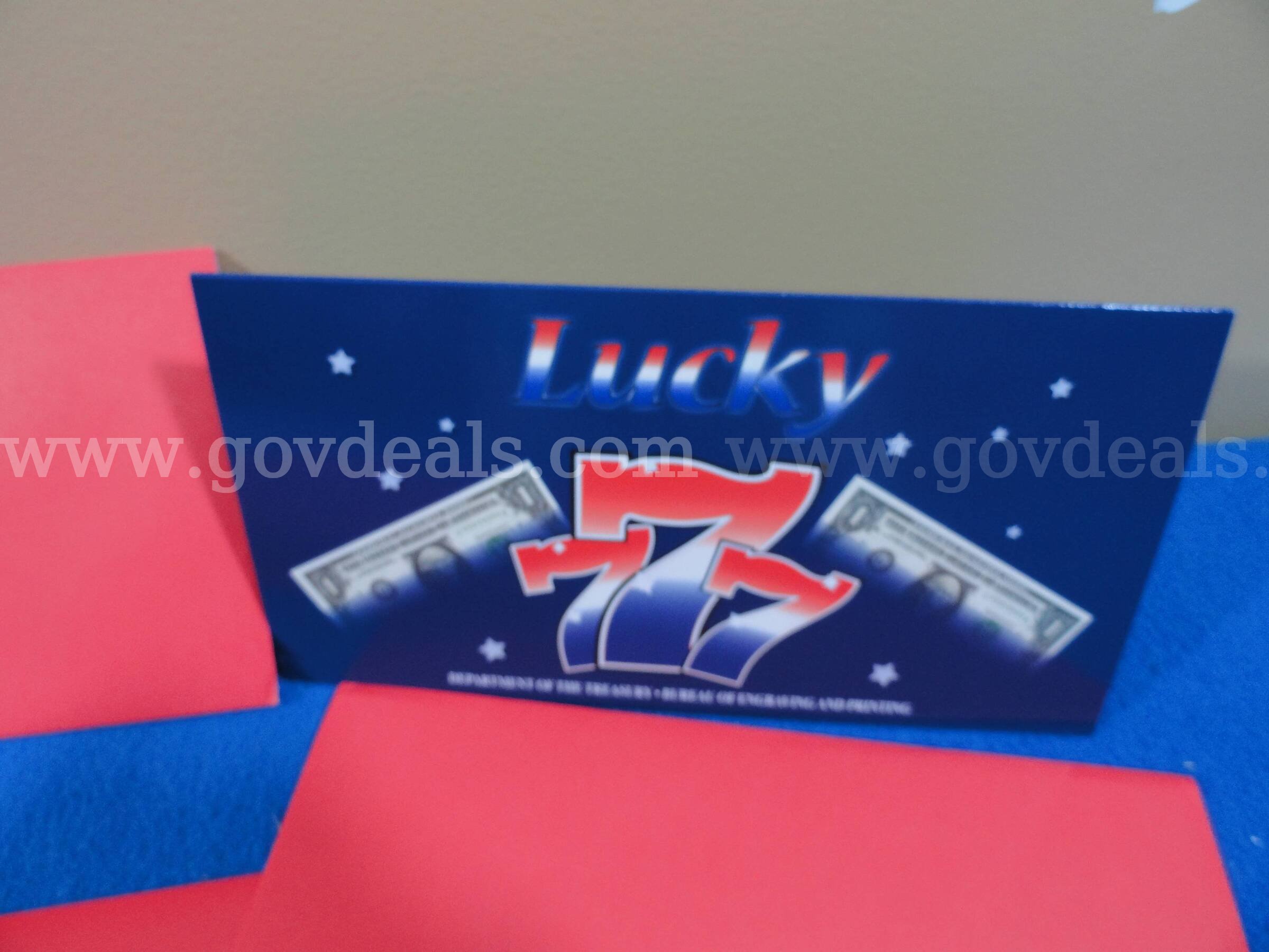 Lot of 7 - $1 Lucky 777 Dollar Notes - Uncirculated - Perfect Gift  777 Government Surplus Auction - Photo #2