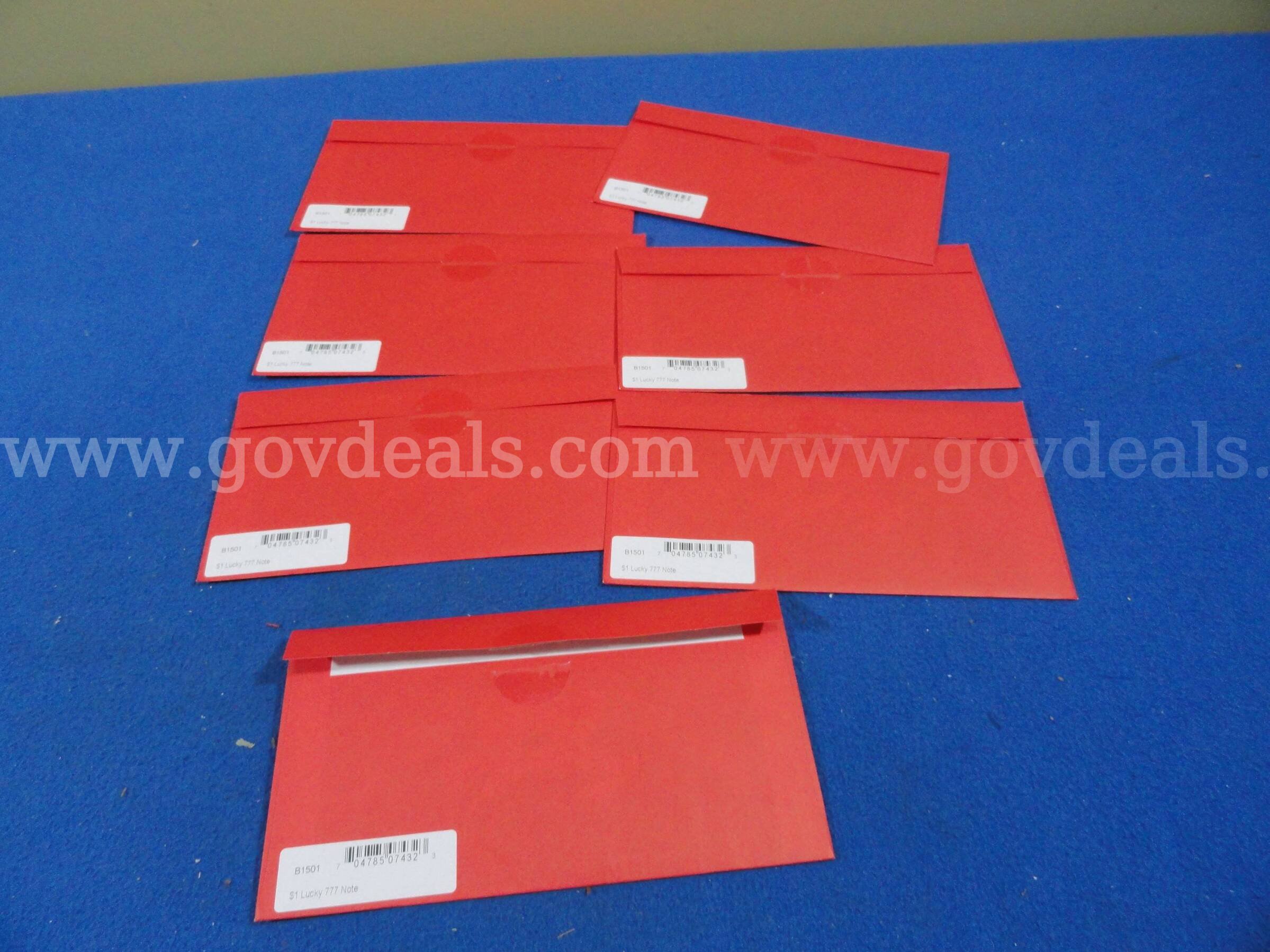 Lot of 7 - $1 Lucky 777 Dollar Notes - Uncirculated - Perfect Gift  777 Government Surplus Auction - Photo #6