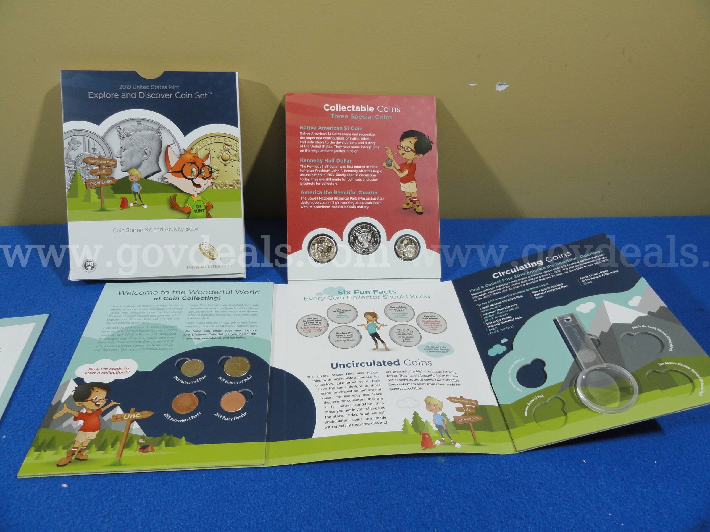 Lot of3 - 2019 US Mint Explore and Discover Coin Sets – Starter Kits & Activity Books   Government Surplus Auction - Photo #2